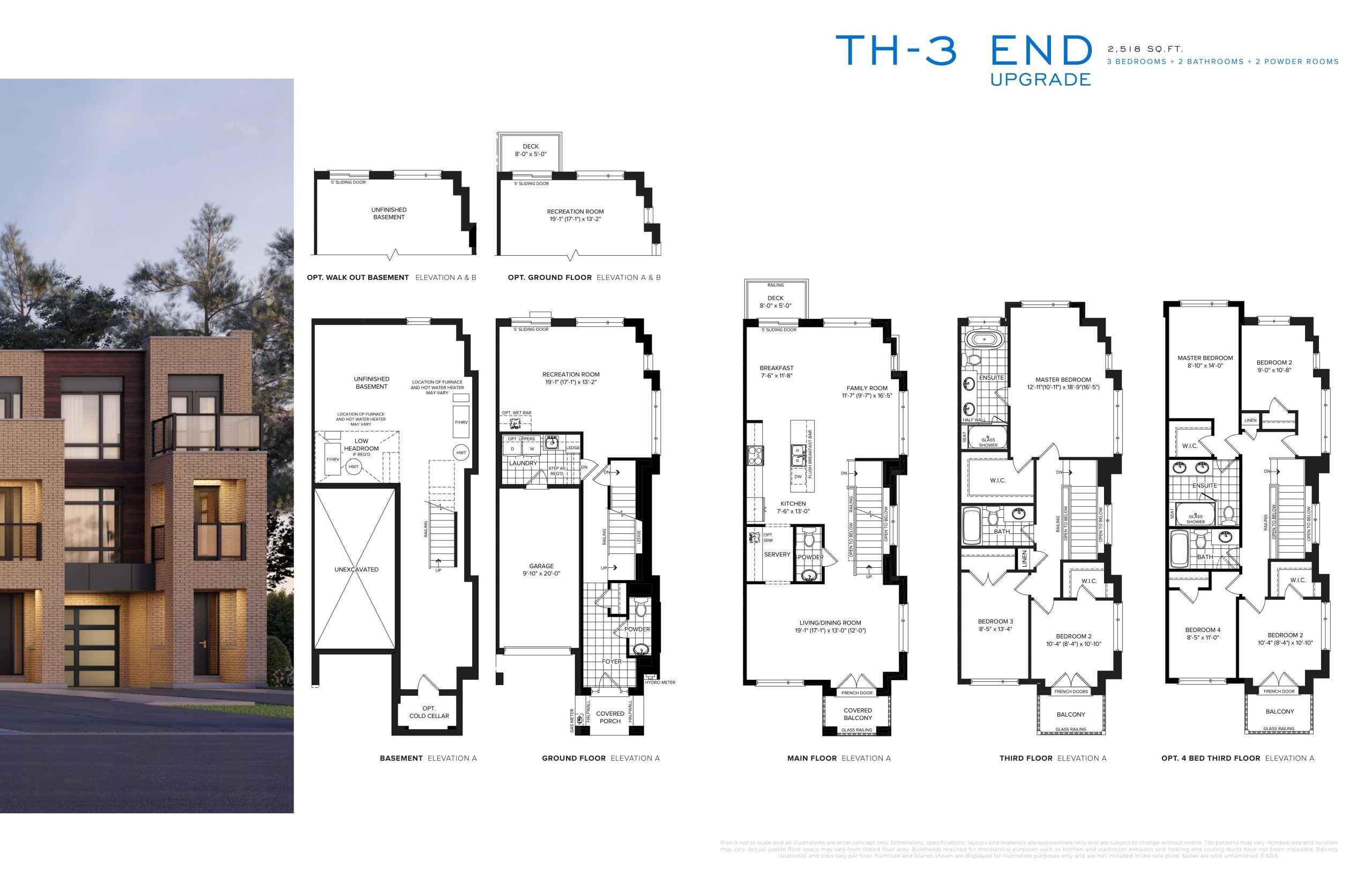 TH-3 End Upgrade floor plan