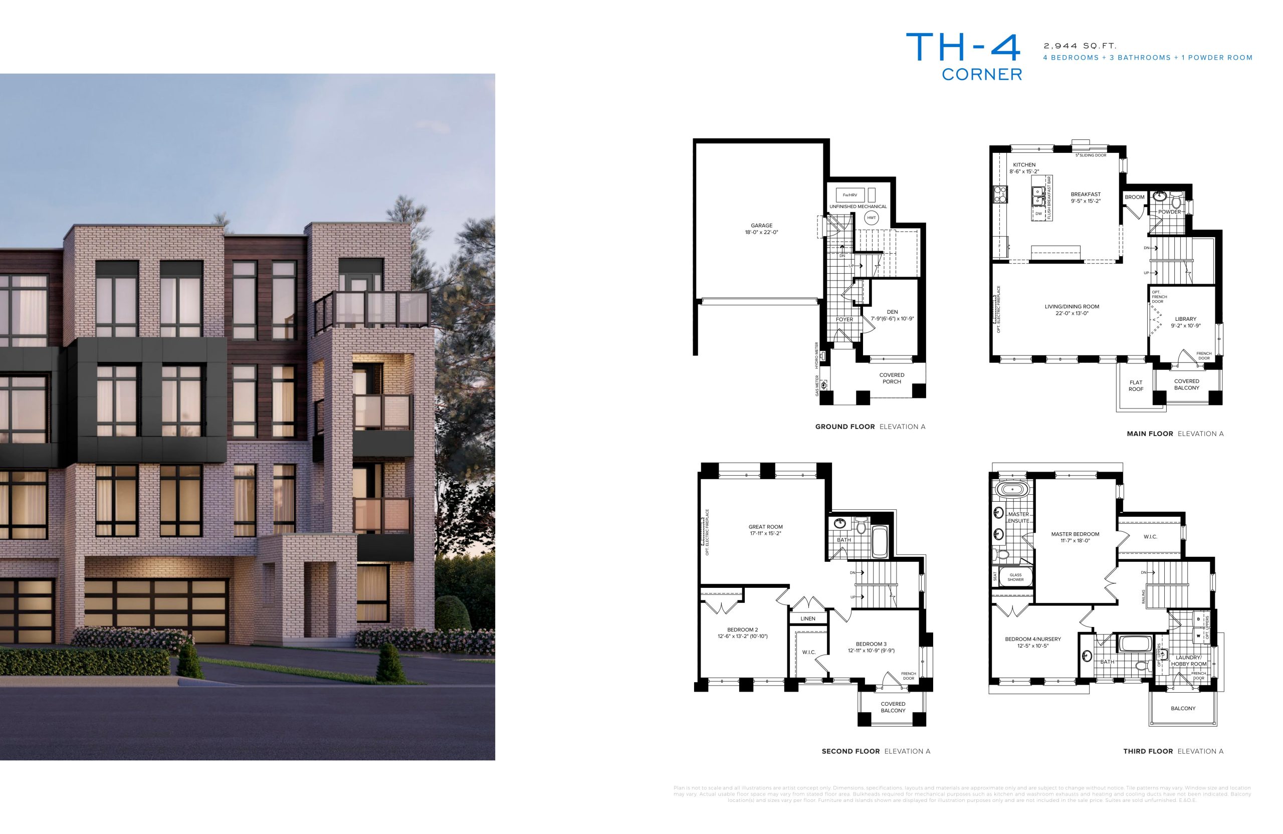TH-4 Corner floor plan