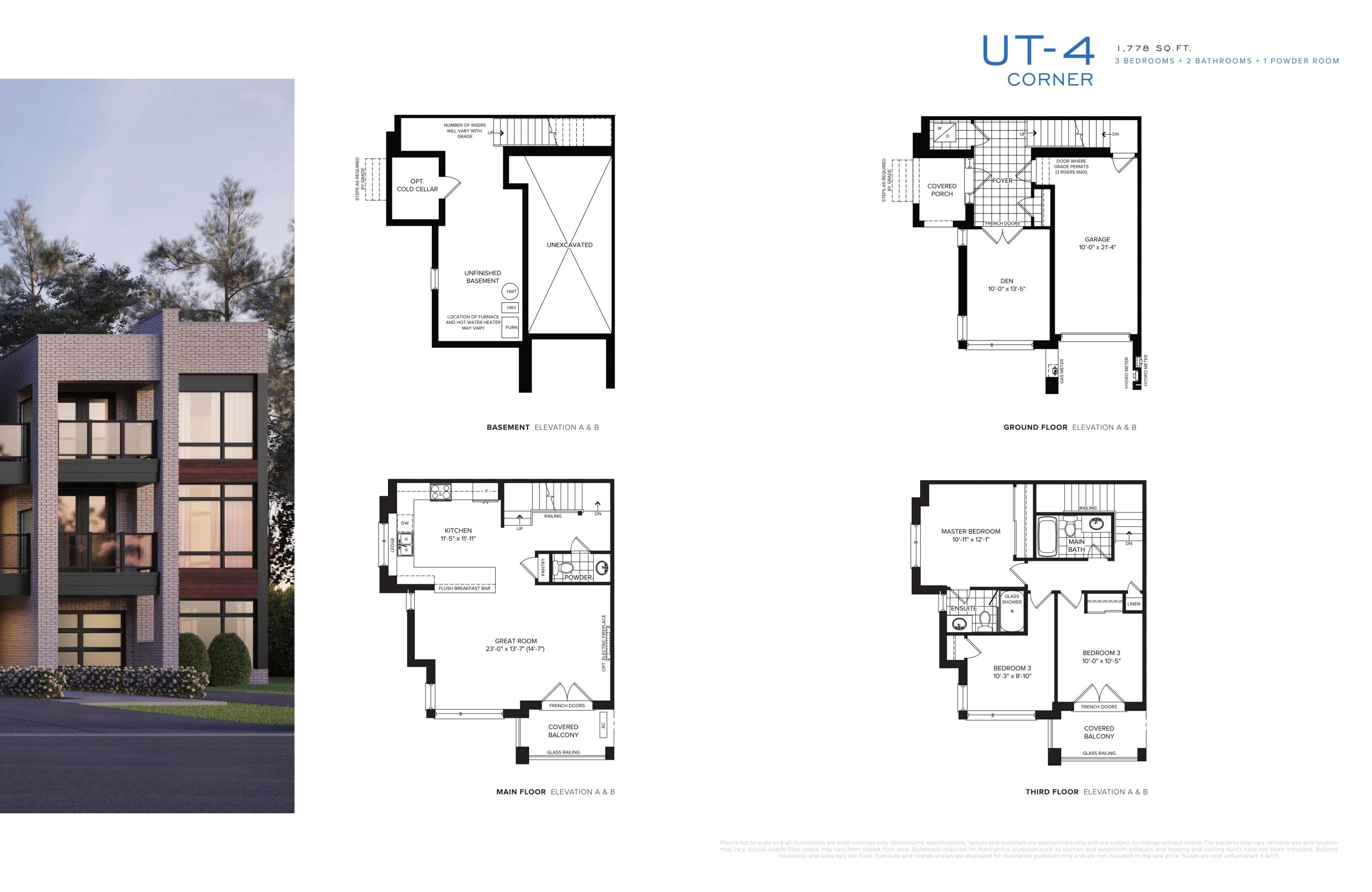 UT-4 Corner floor plan