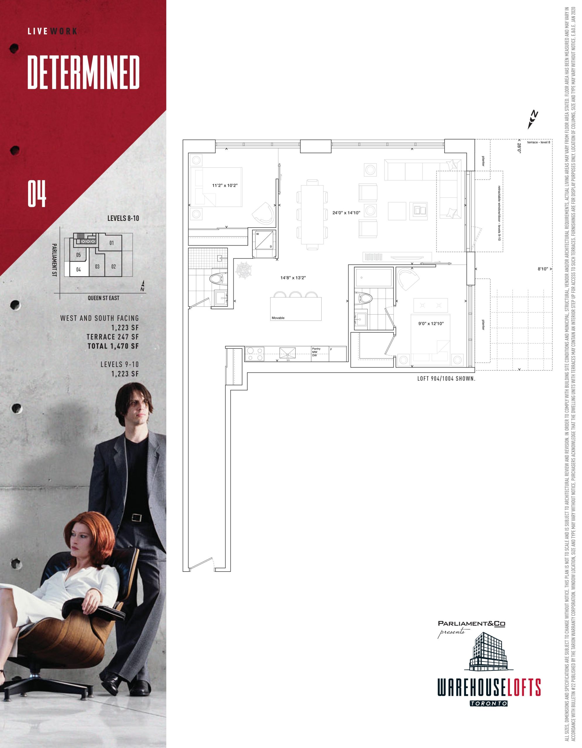 Determined - 2BR floor plan