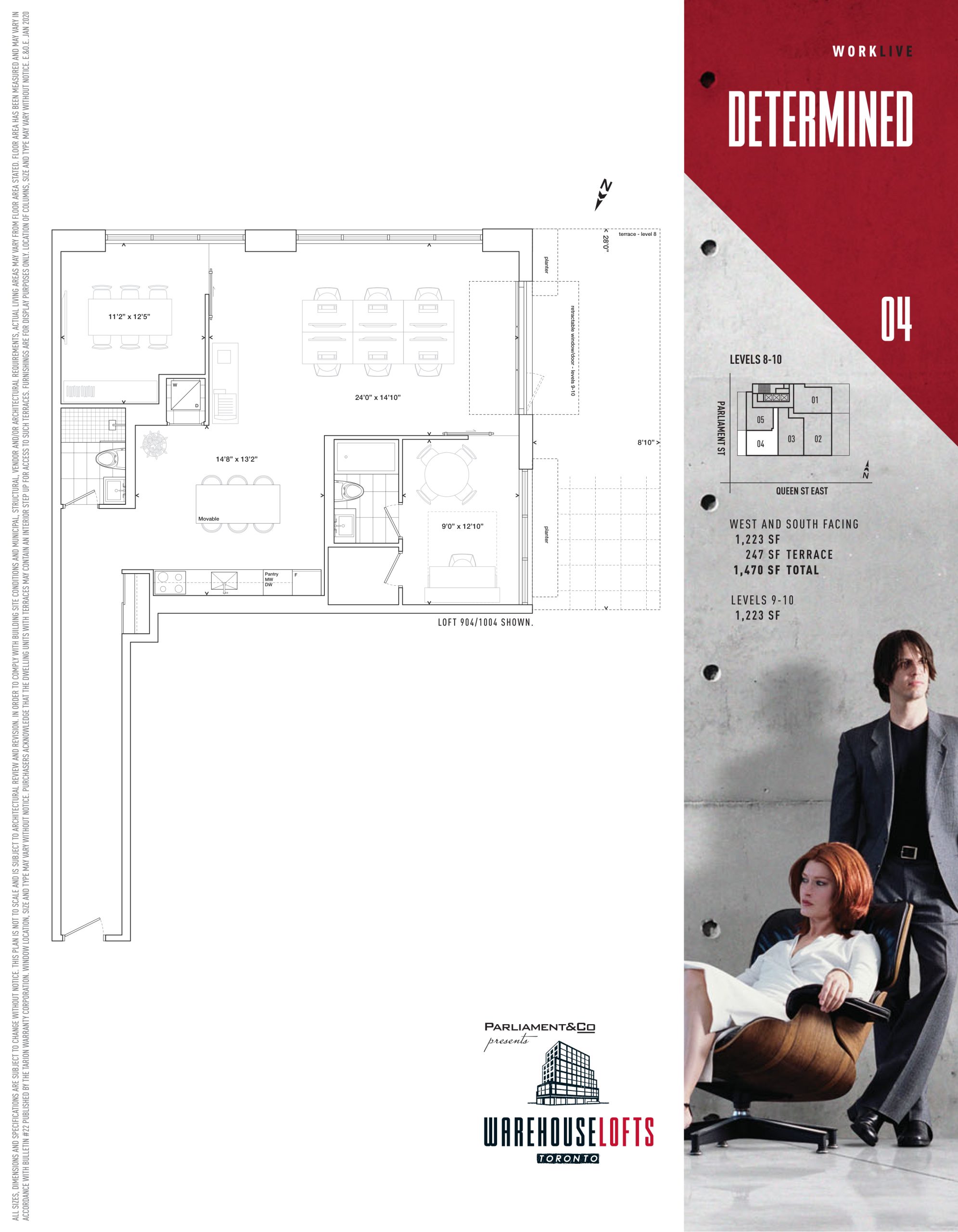 Determined - 1BR floor plan