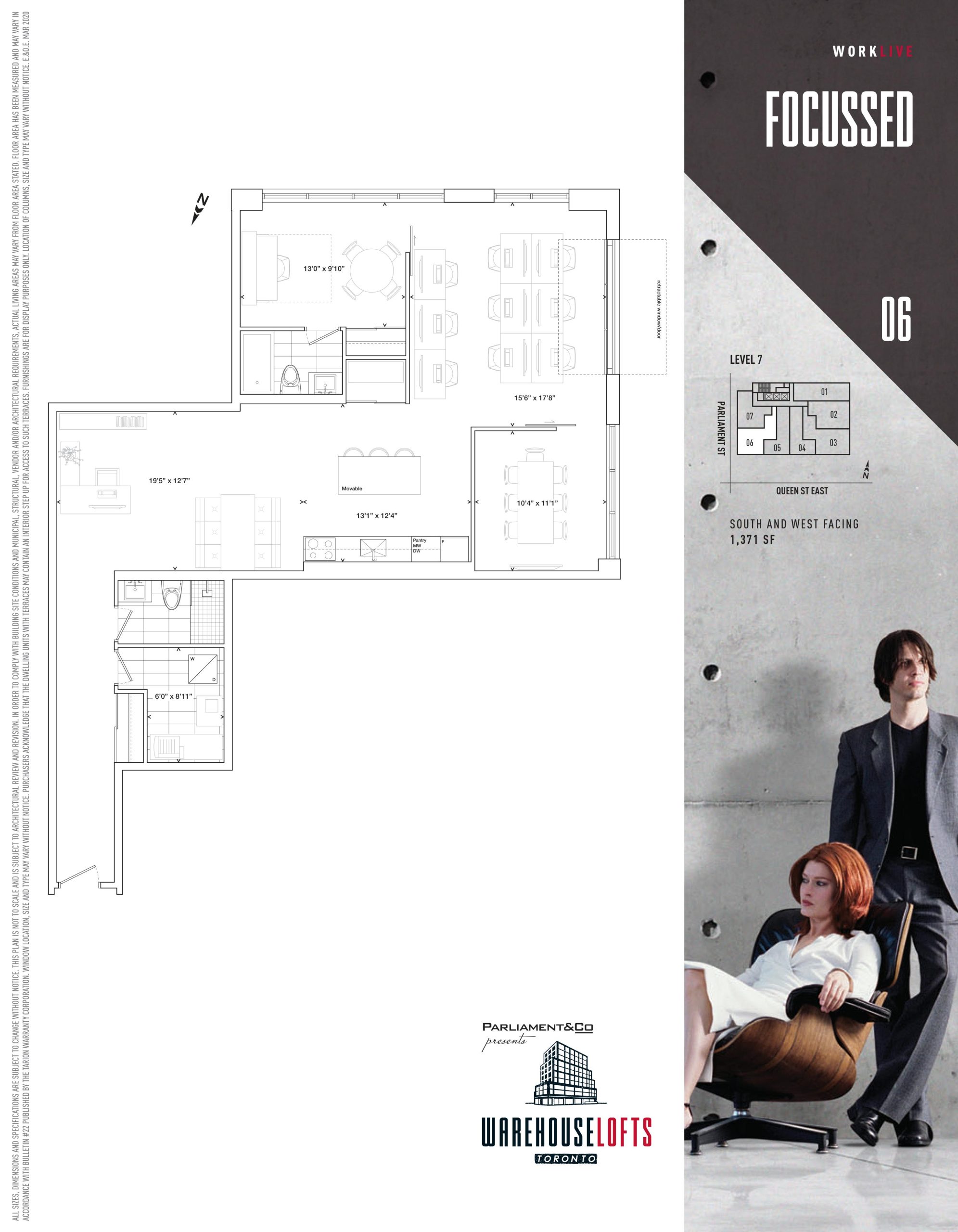 Focussed - 1.5BR floor plan