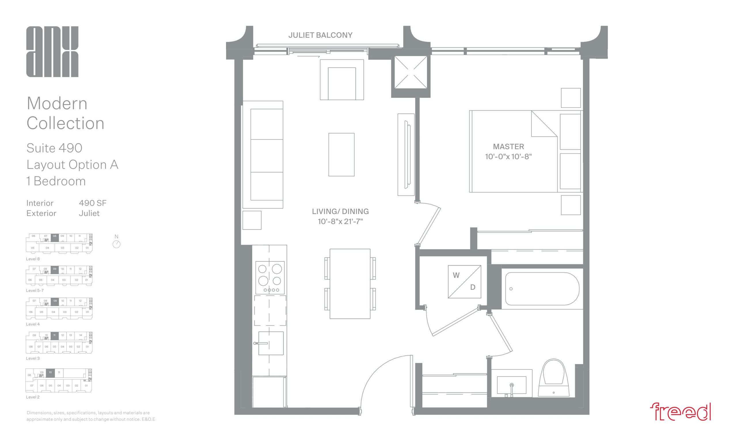 Suite 490 - Layout Option A (Modern Collection) floor plan