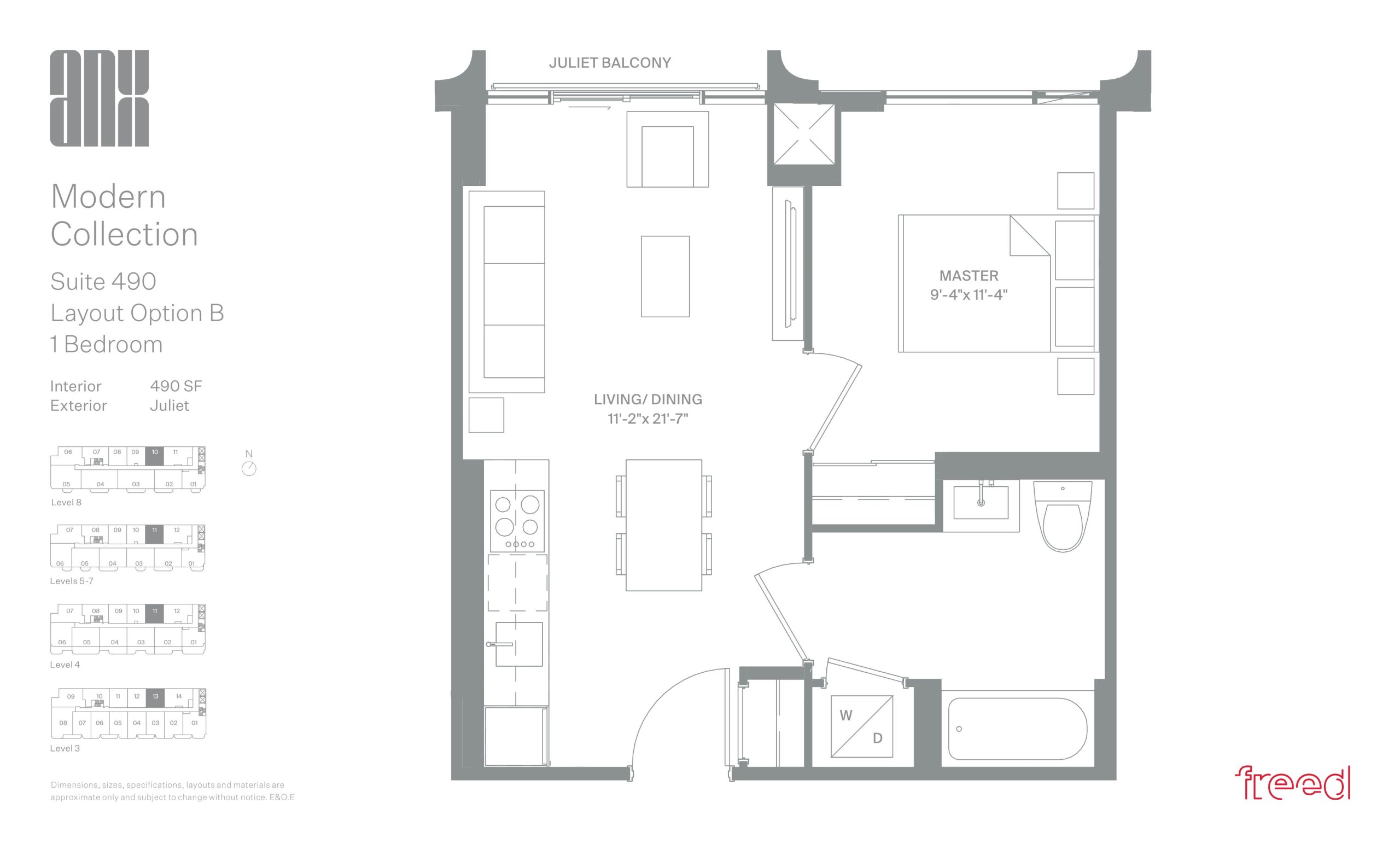Suite 490 - Layout Option B (Modern Collection) floor plan
