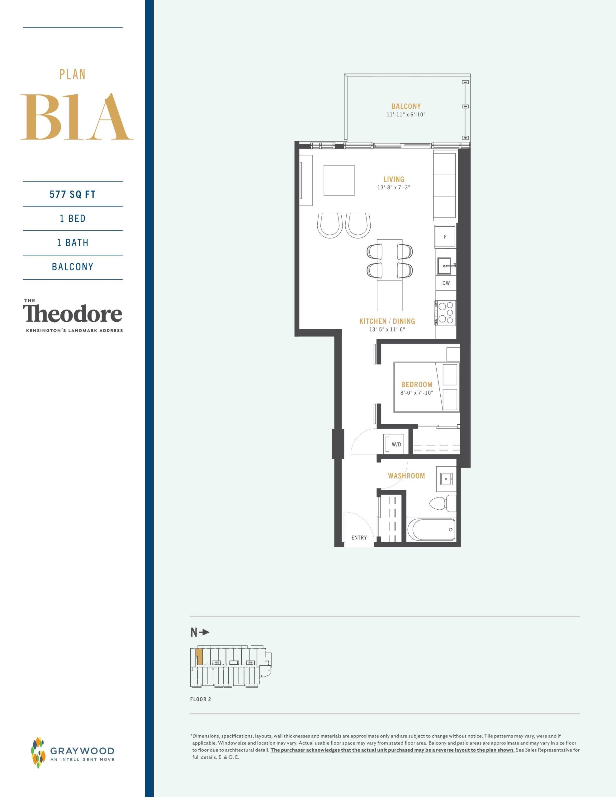 Plan B1A floor plan