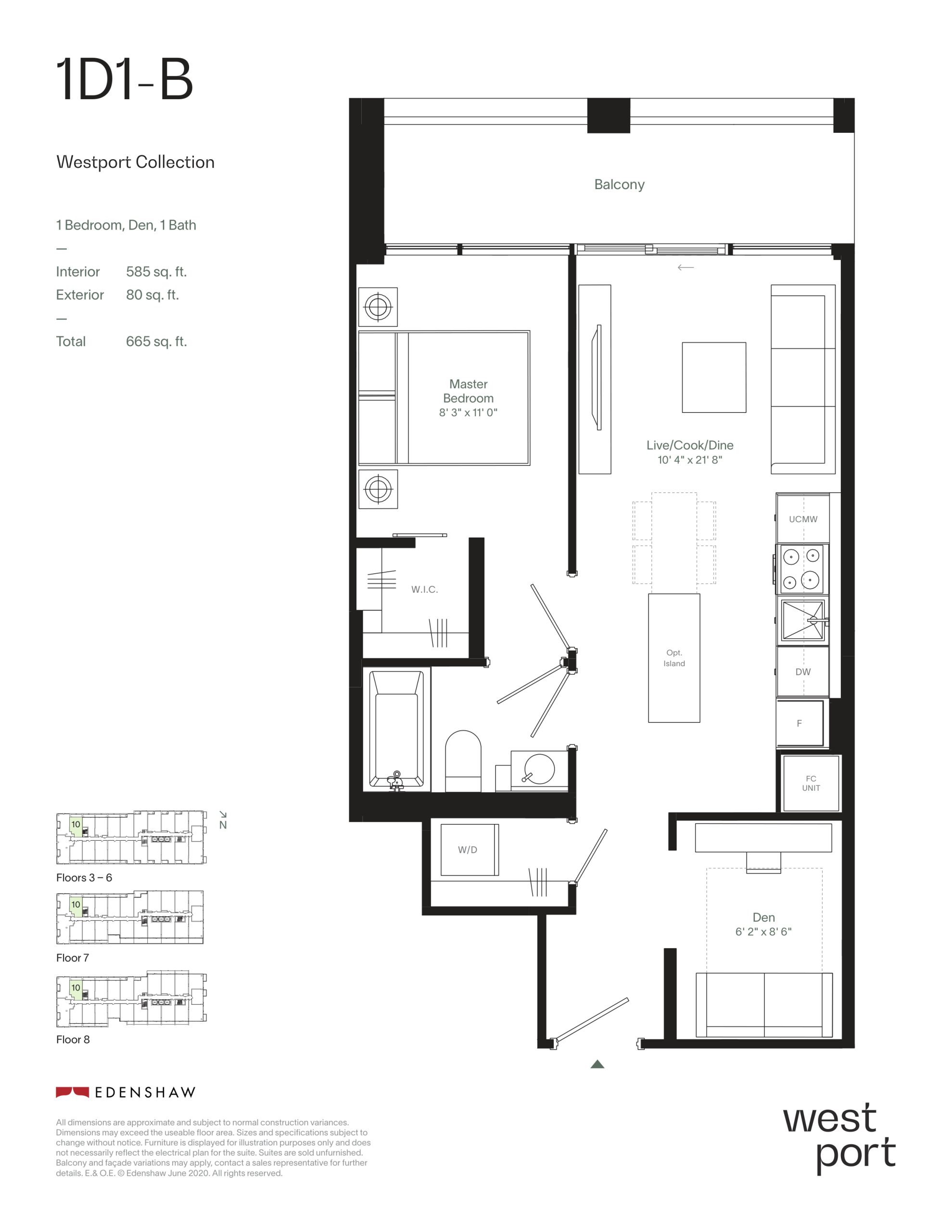 1D1-B - Westport Collection floor plan