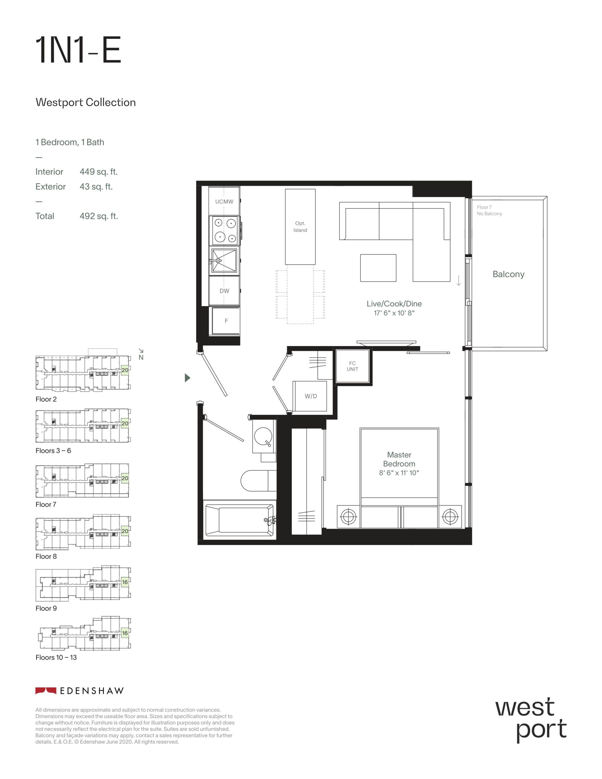 1N1-E - Westport Collection floor plan