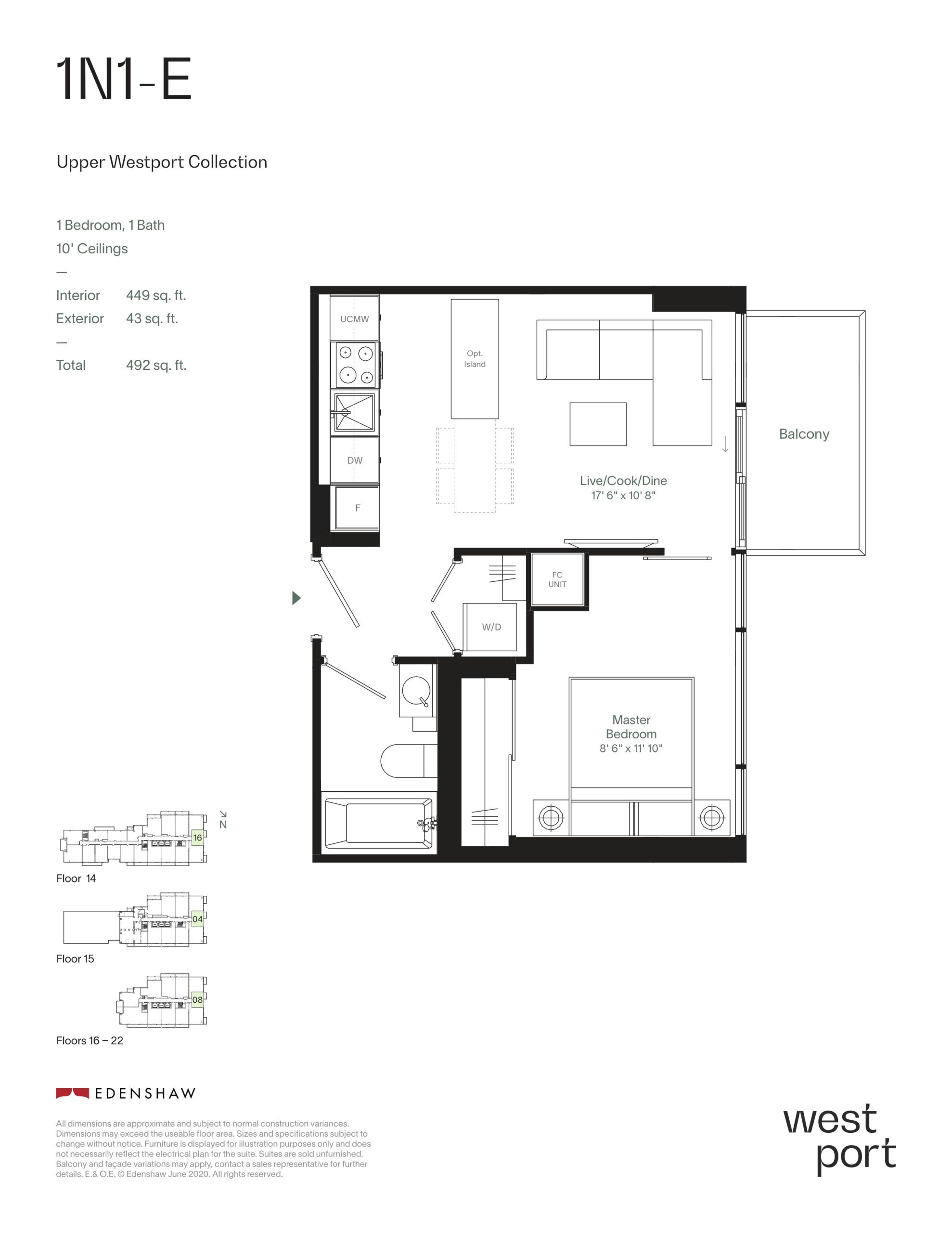 1N1-E - Upper Westport Collection floor plan