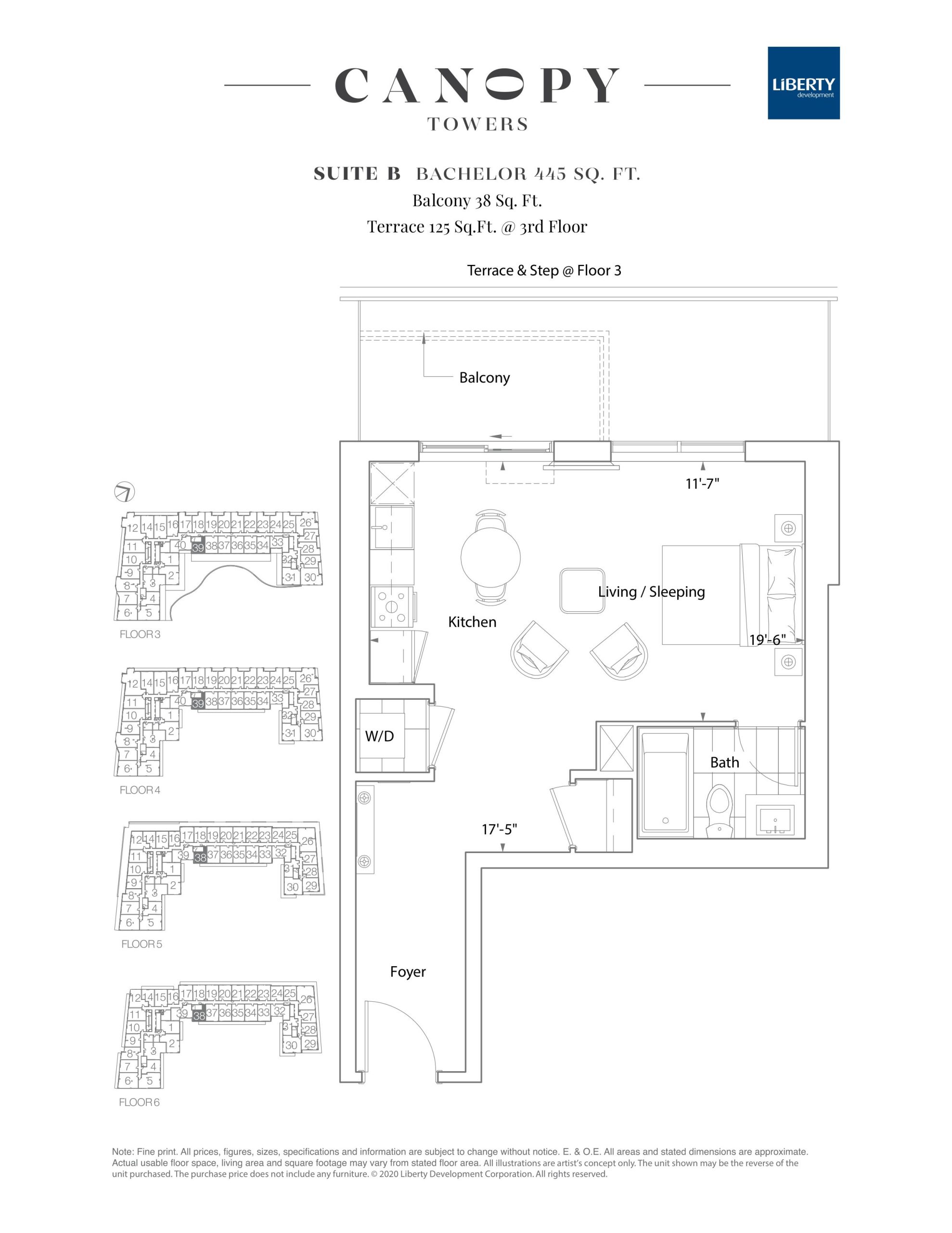 Suite B floor plan
