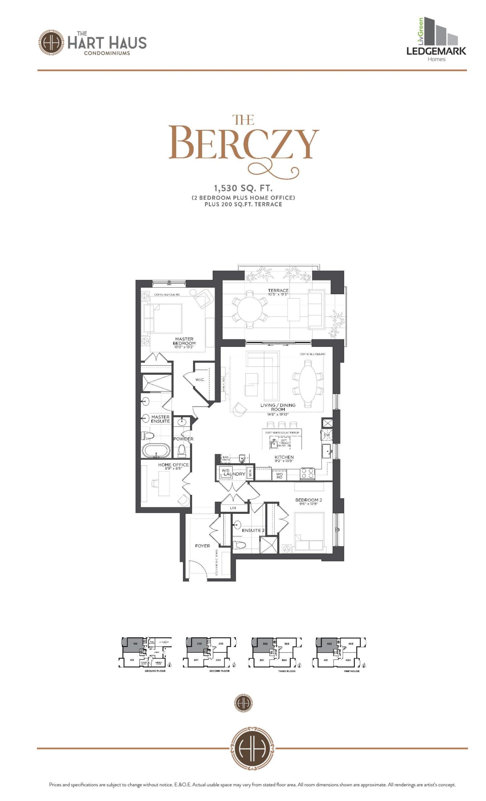 The Berczy floor plan