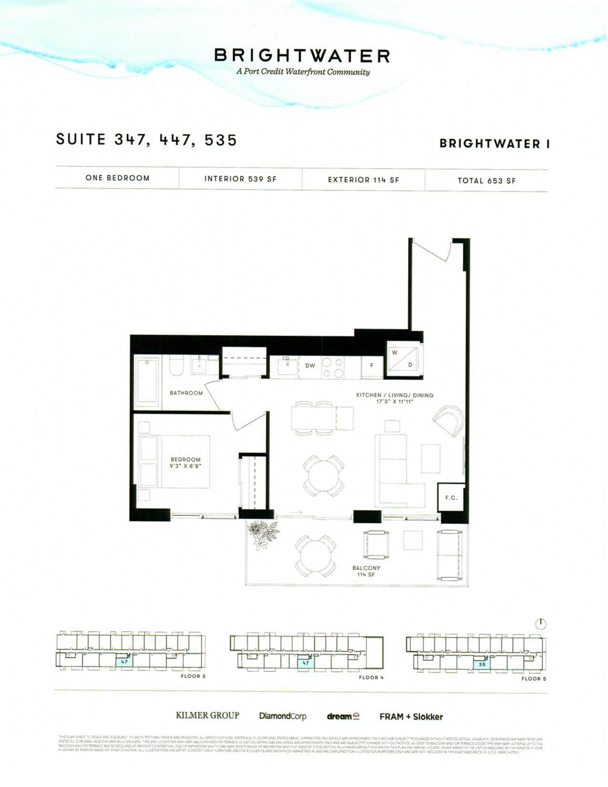 Suite 347, 447, 535 floor plan