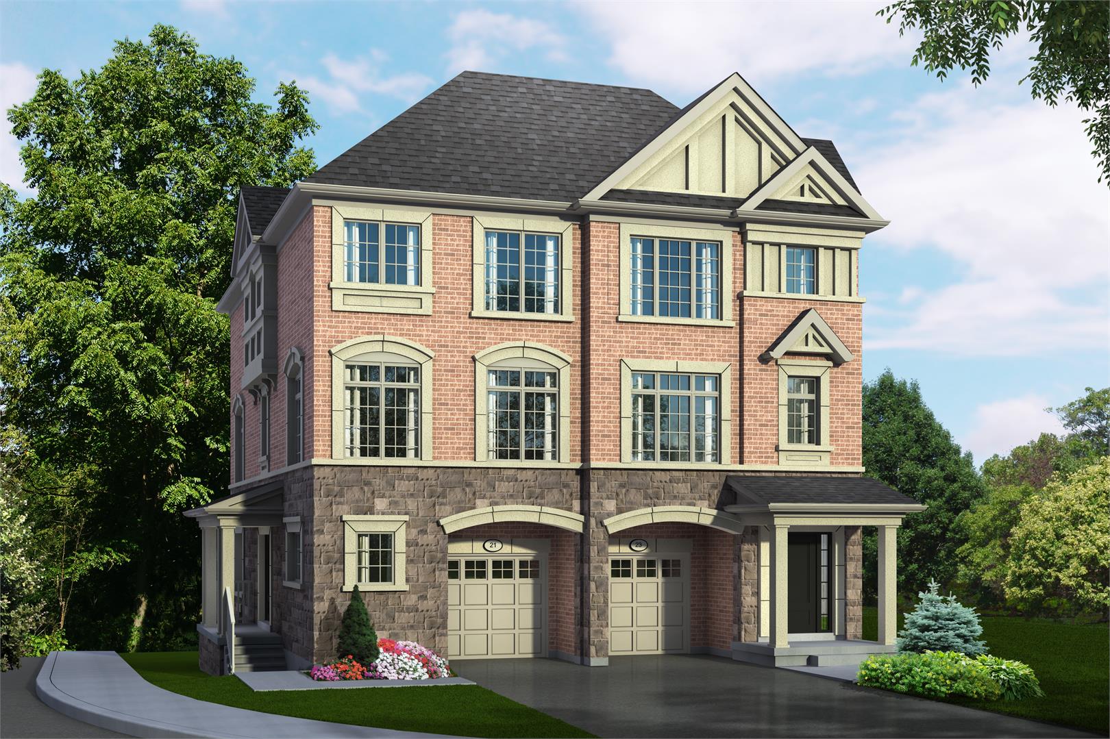Hilltop Towns at Old Harwood & Grayson in Ajax — rendering 4