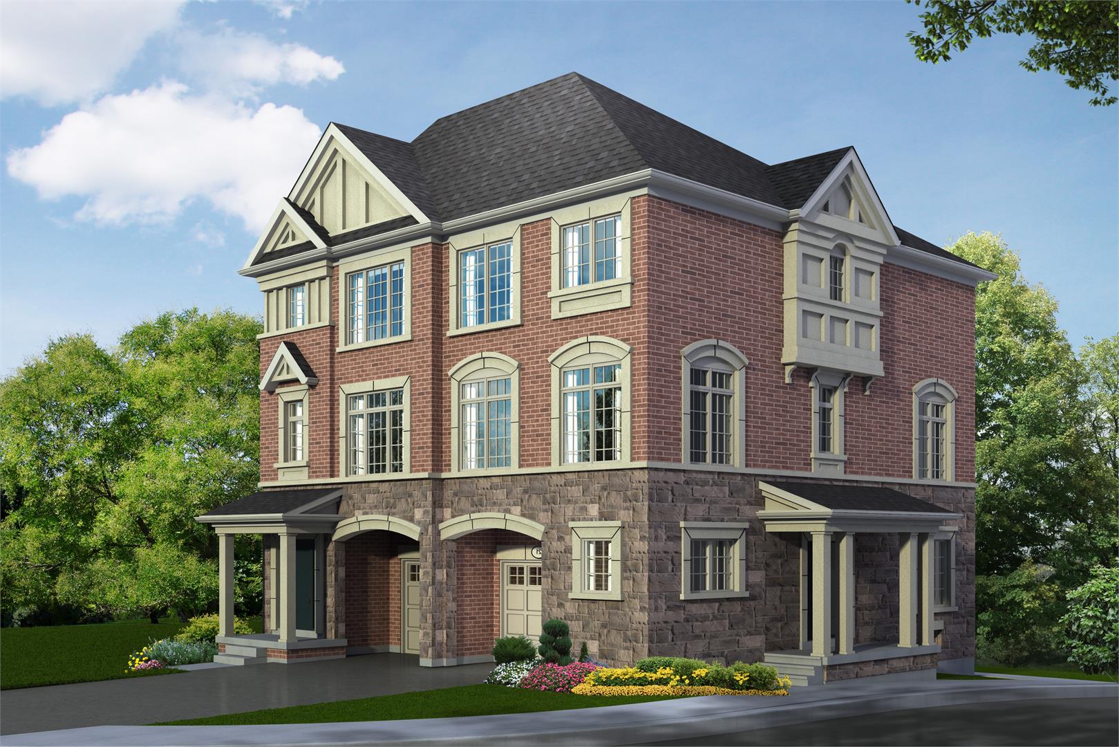 Hilltop Towns at Old Harwood & Grayson in Ajax — rendering 2