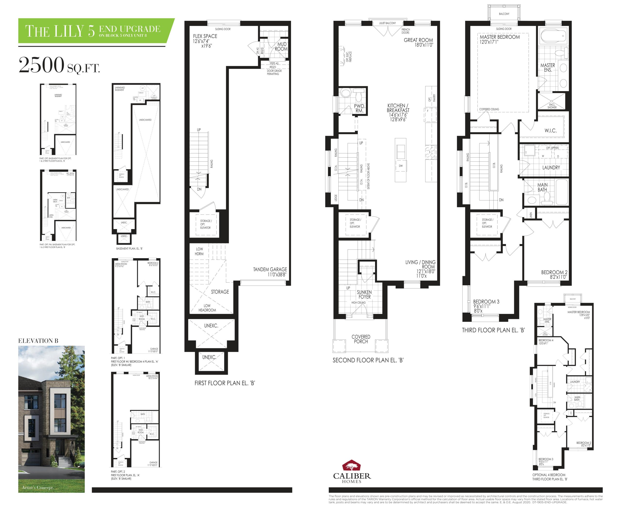 The Lily 5 - End Upgrade floor plan