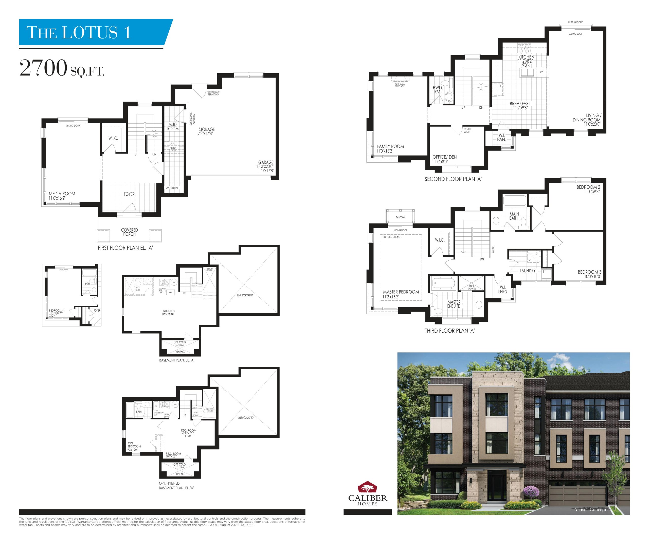 The Lotus 1 floor plan