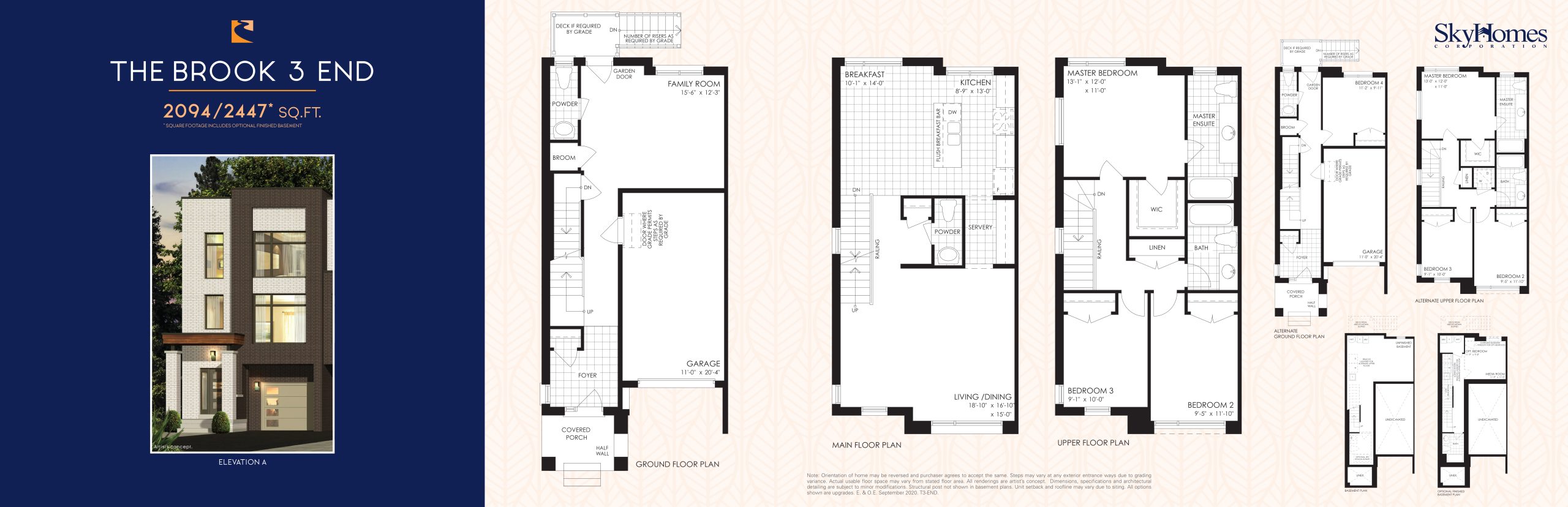 The Brook 3 End floor plan