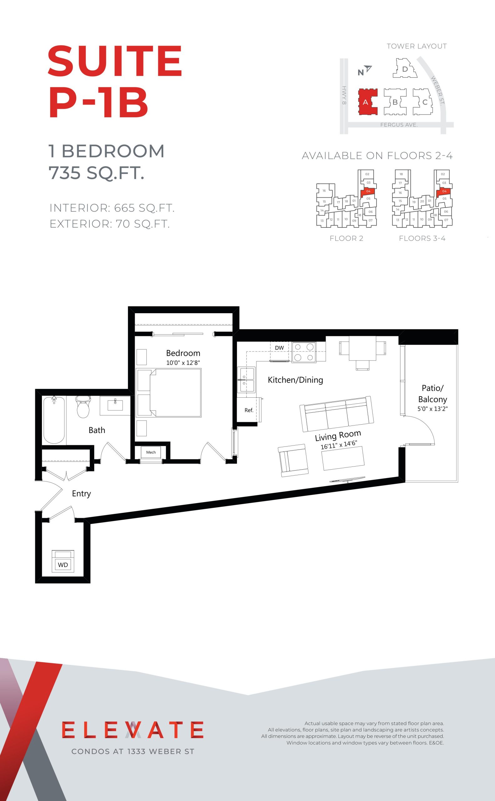 Suite P-1B floor plan