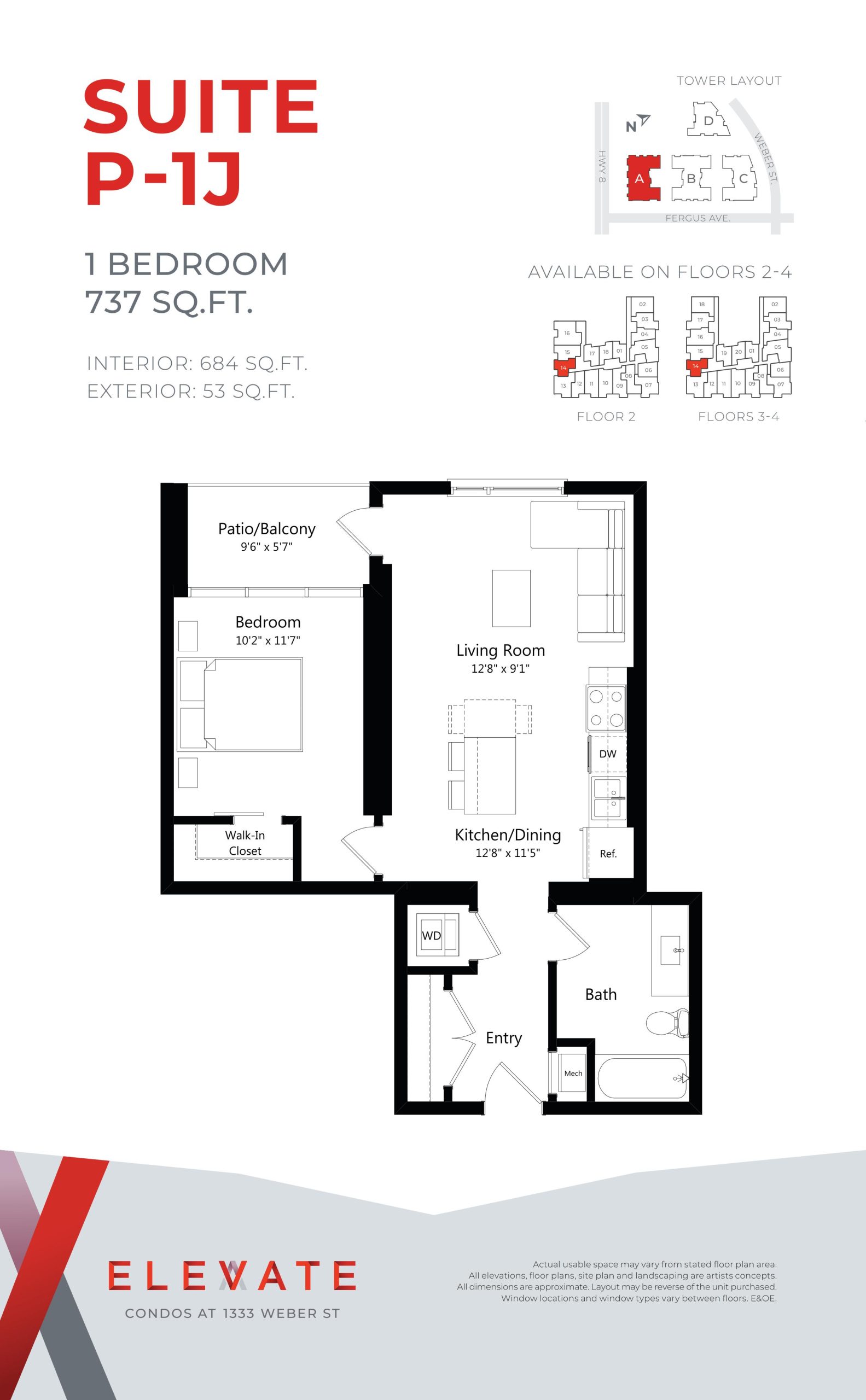 Suite P-1J floor plan