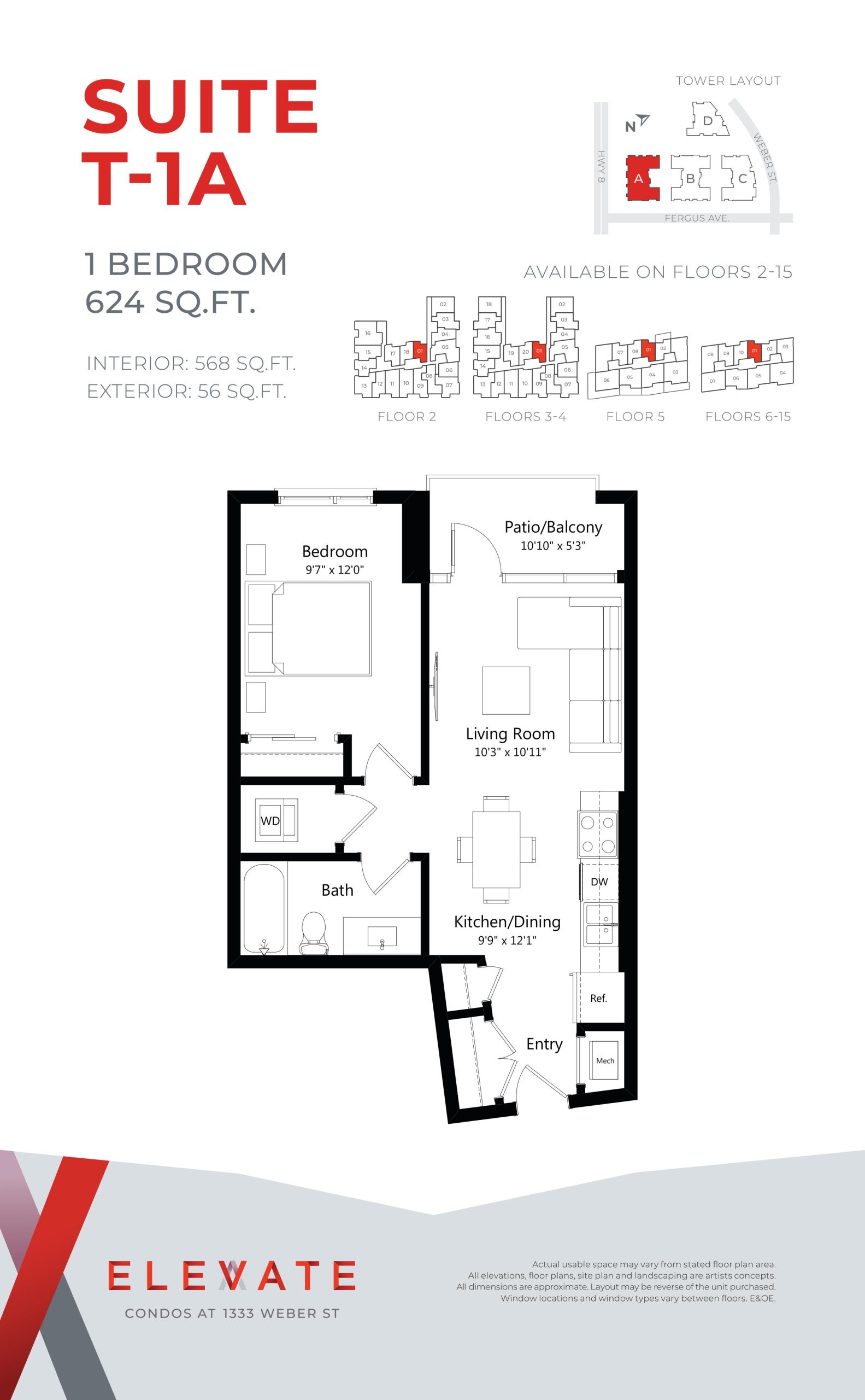 Suite T-1A floor plan