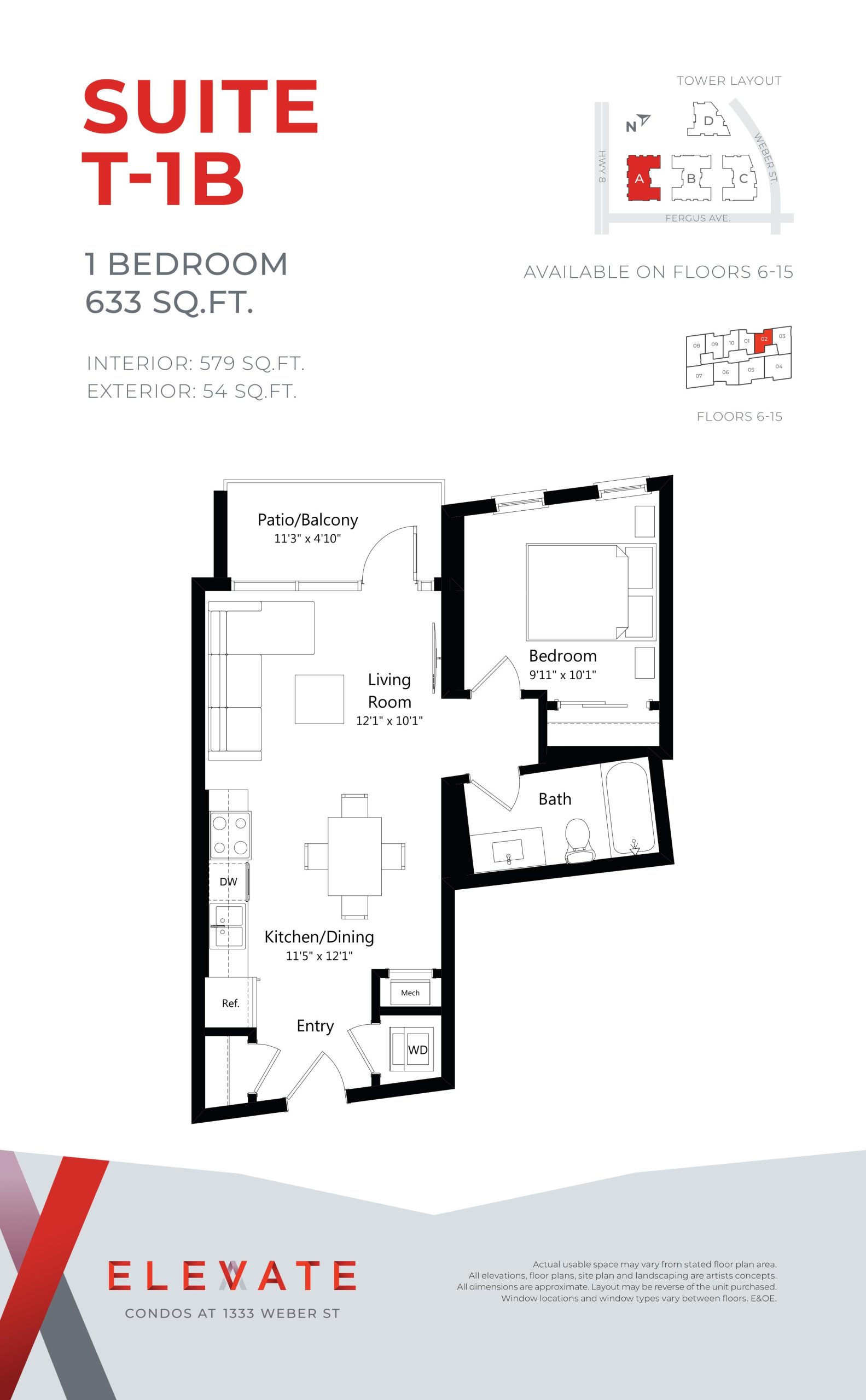 Suite T-1B floor plan
