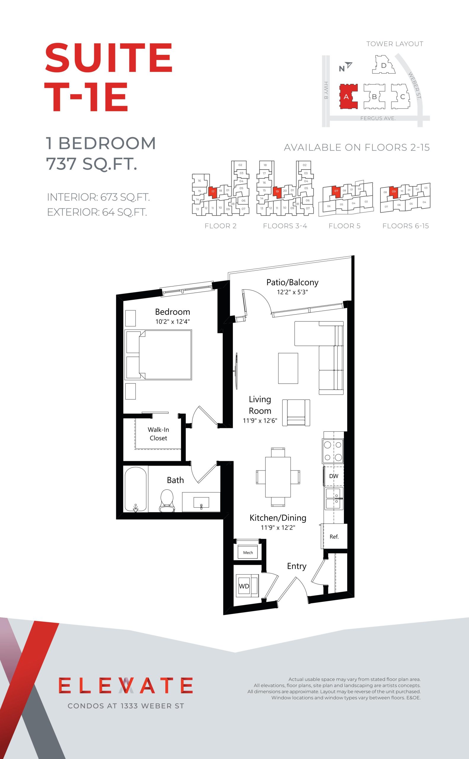 Suite T-1E floor plan