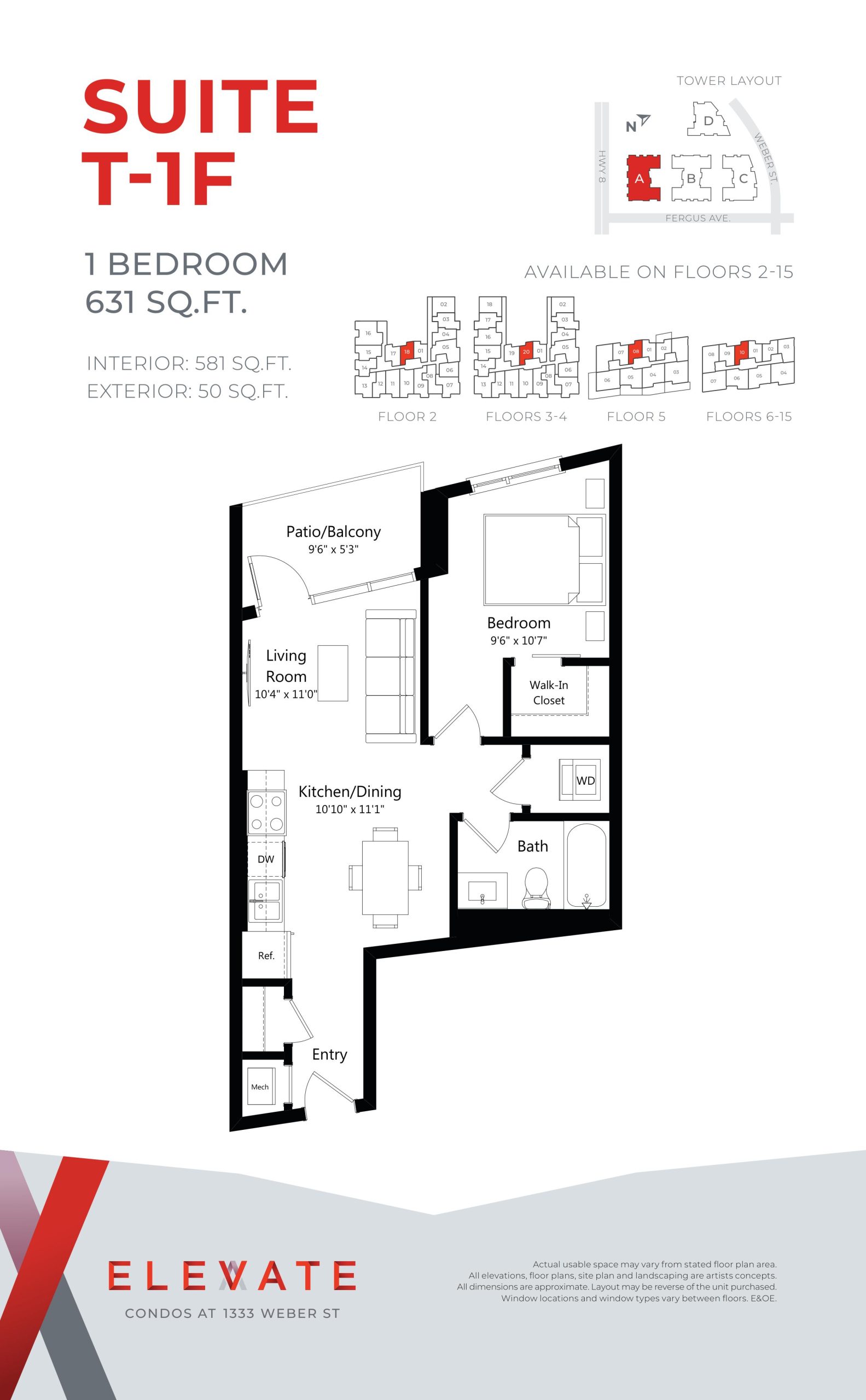 Suite T-1F floor plan