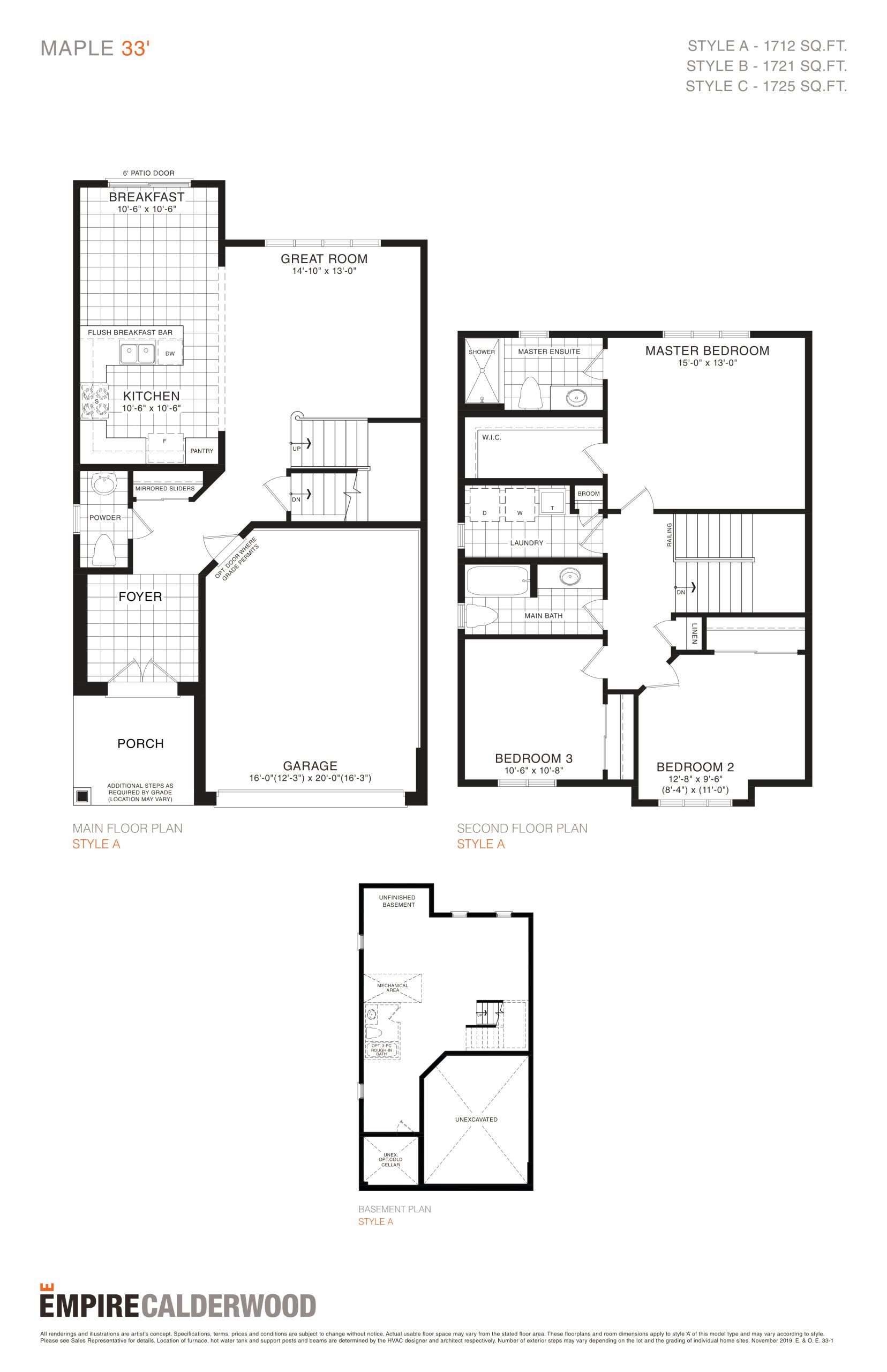 Maple floor plan
