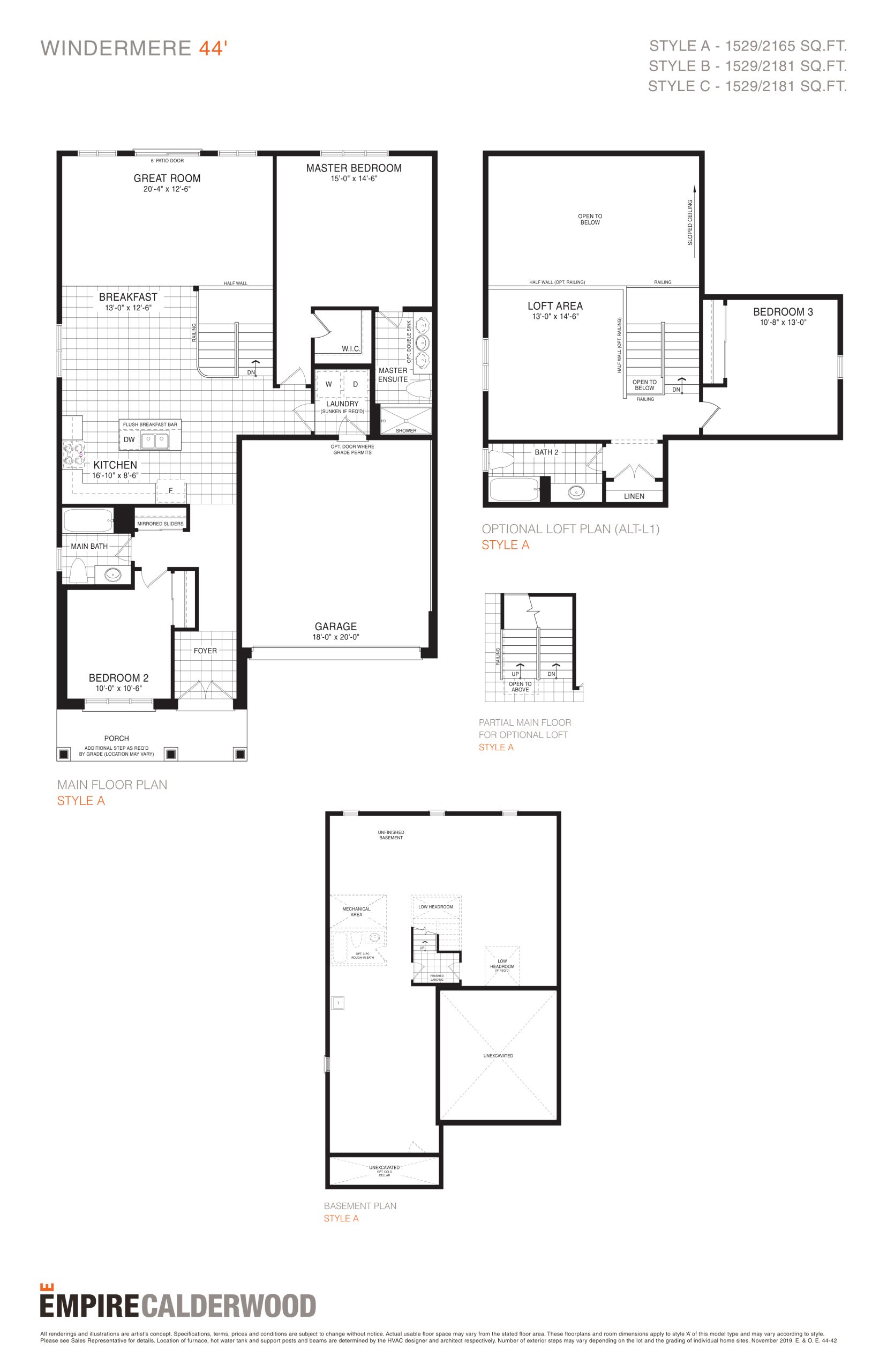 Windermere floor plan