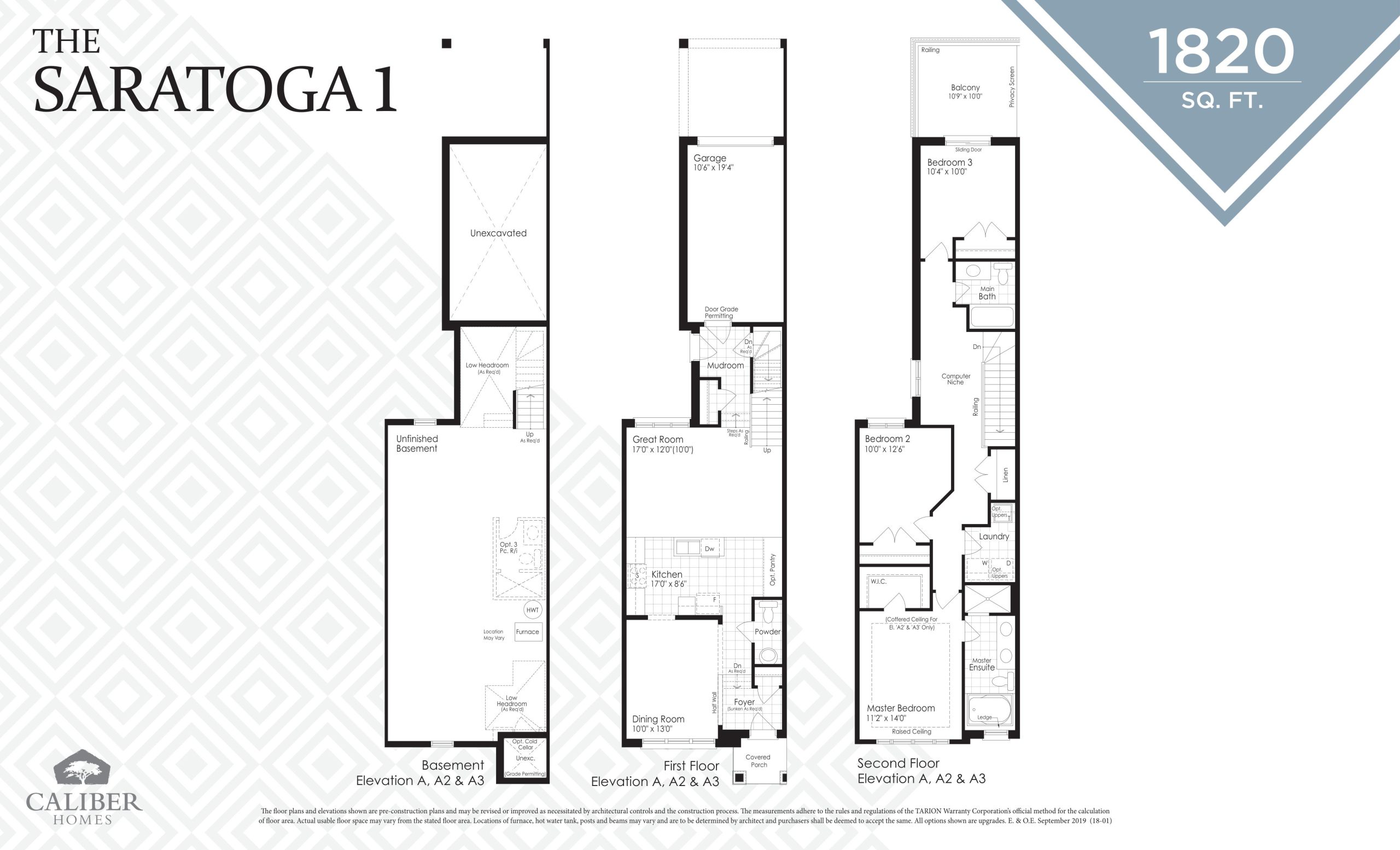 The Saratoga 1 floor plan