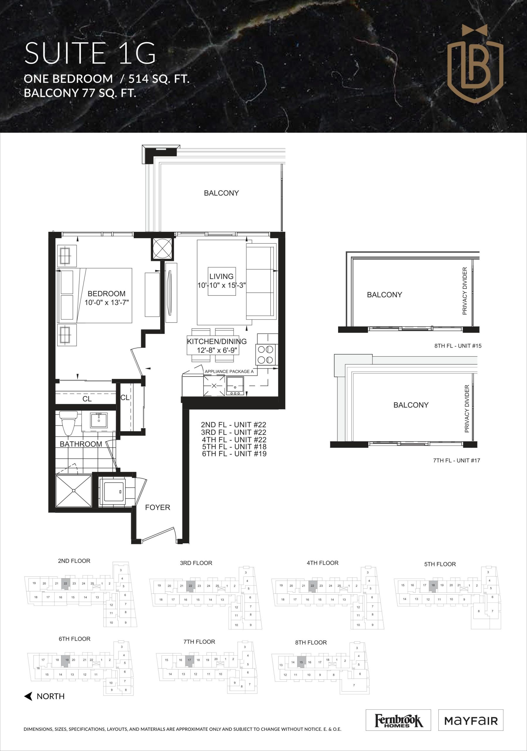Suite 1G floor plan