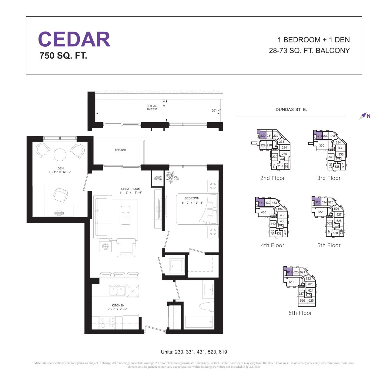 Cedar floor plan