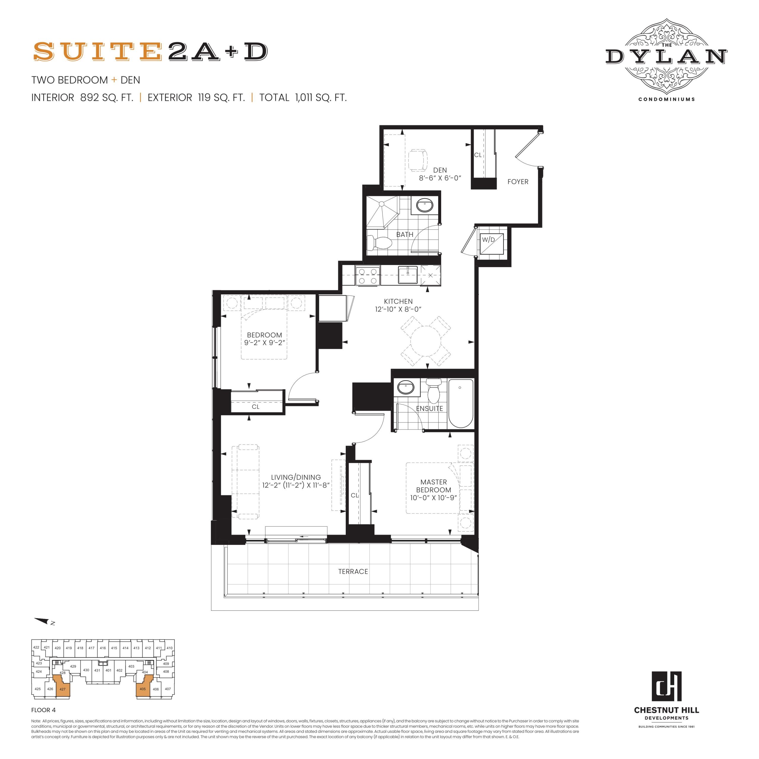 Suite 2A+D floor plan