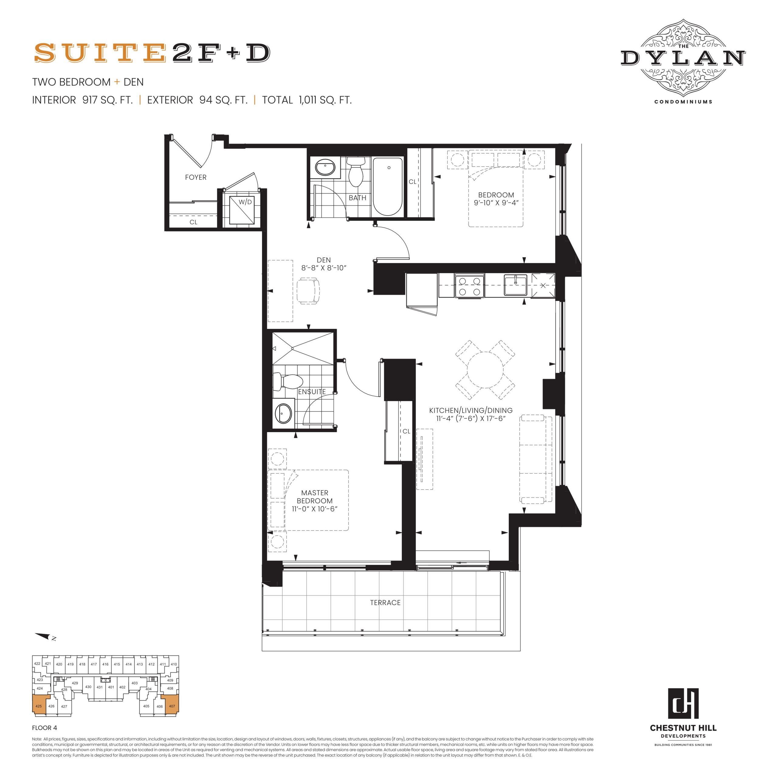 Suite 2F+D floor plan