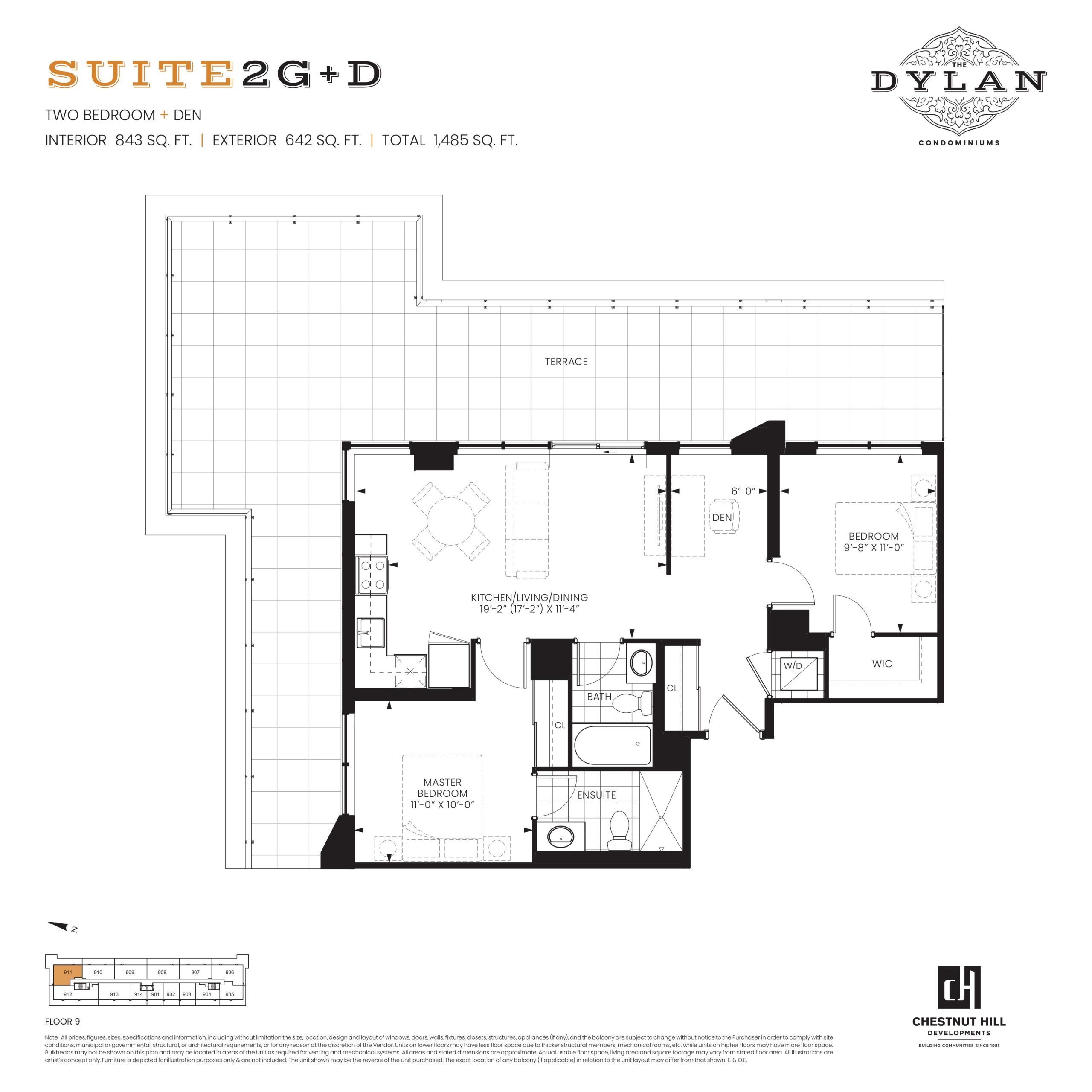 Suite 2G+D floor plan