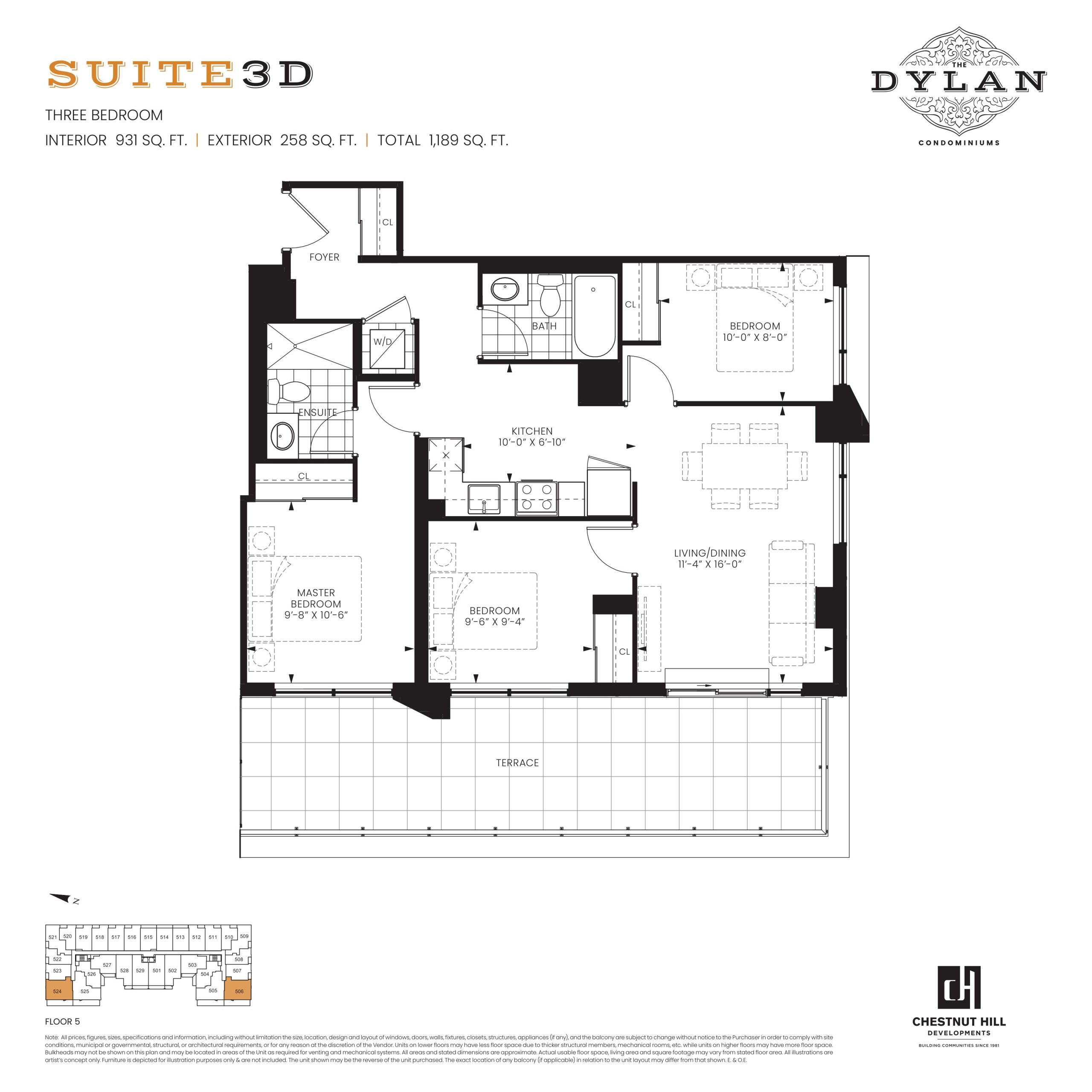 Suite 3D floor plan