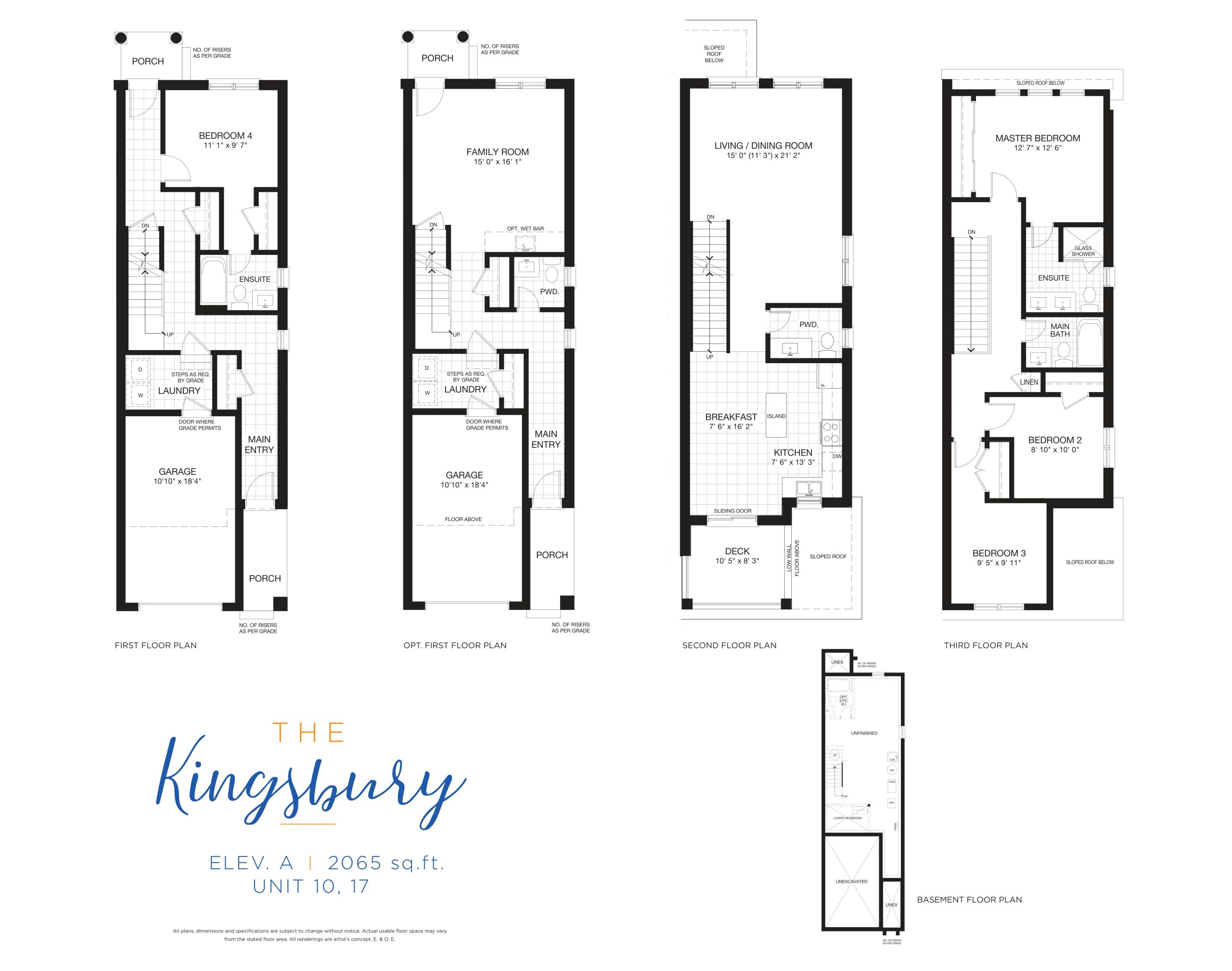 The Kingsbury - Elev. A floor plan