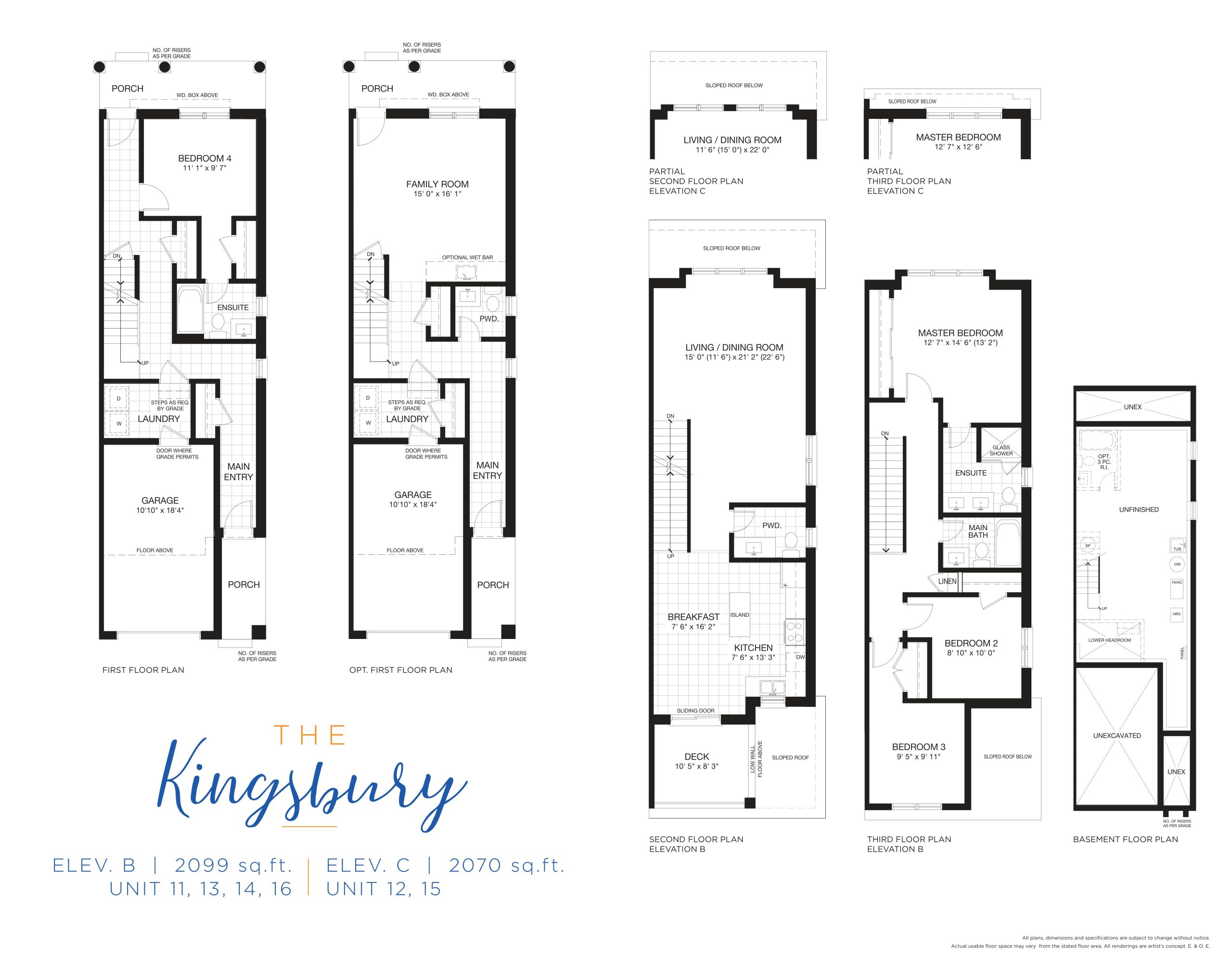 The Kingsbury - Elev. B & C floor plan