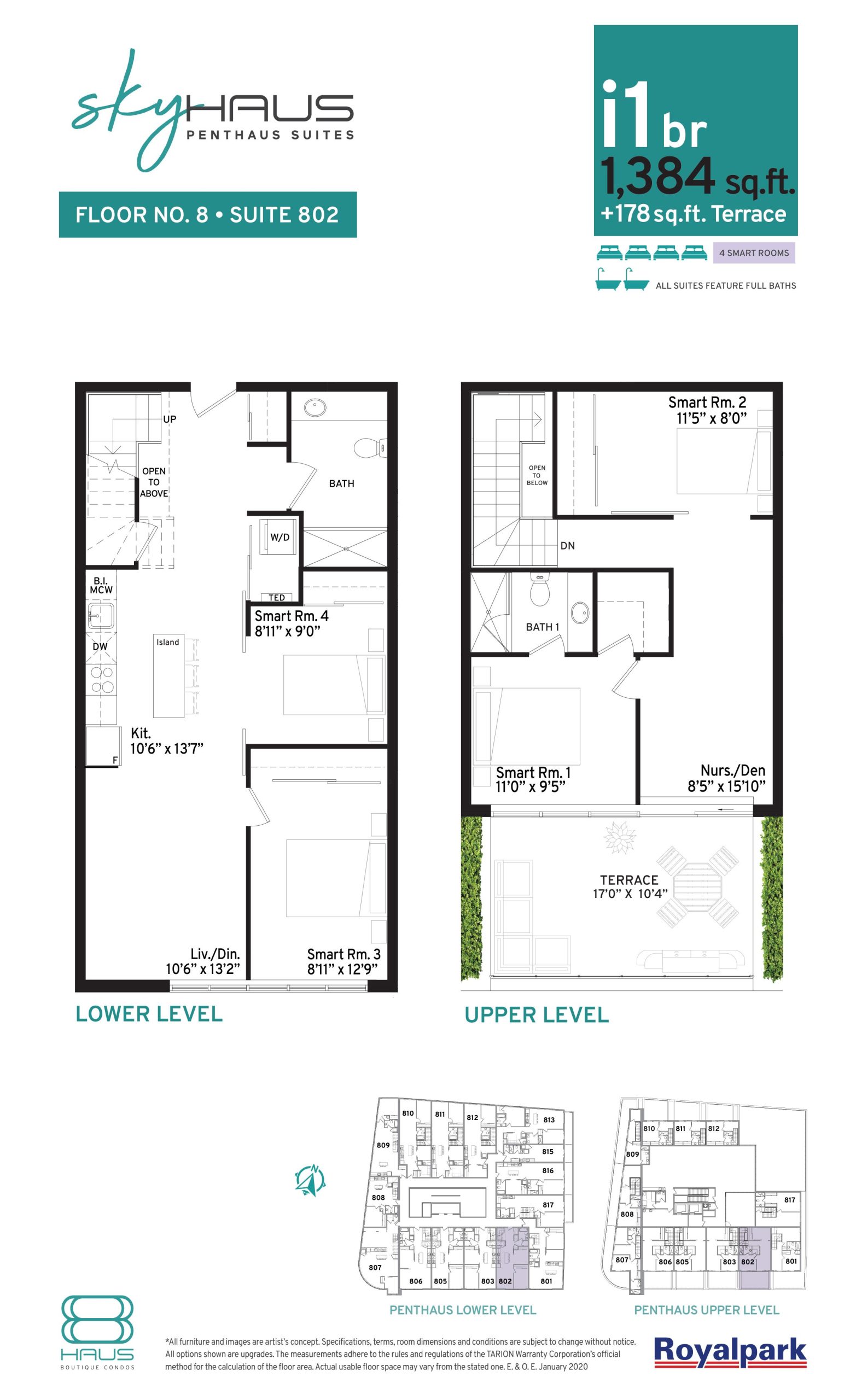 i1 br floor plan