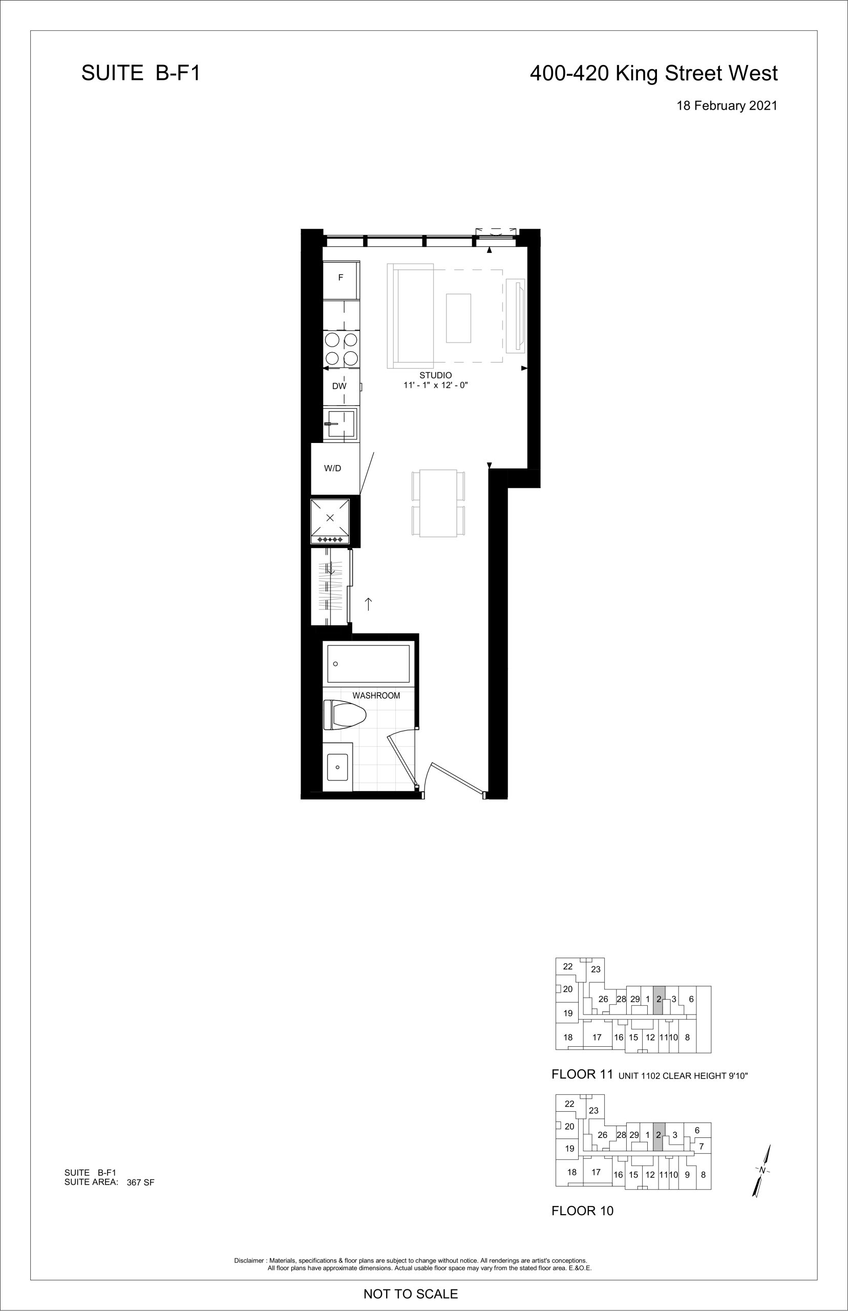 Suite B-F1 floor plan