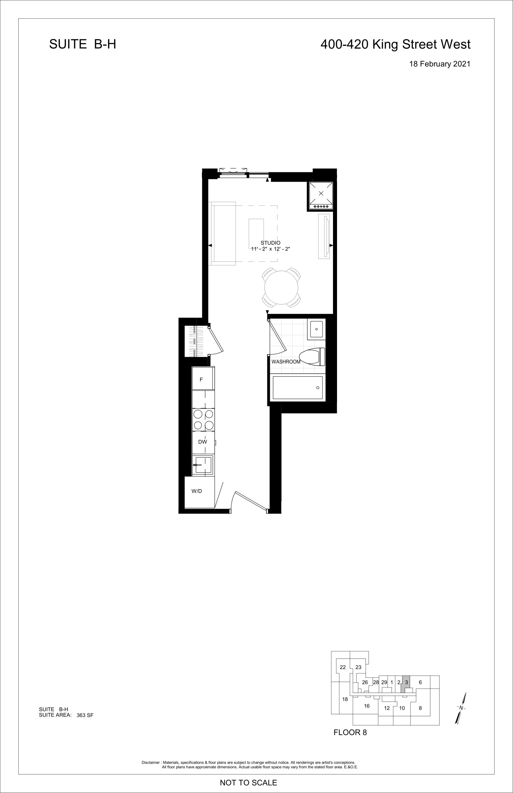 Suite B-H floor plan