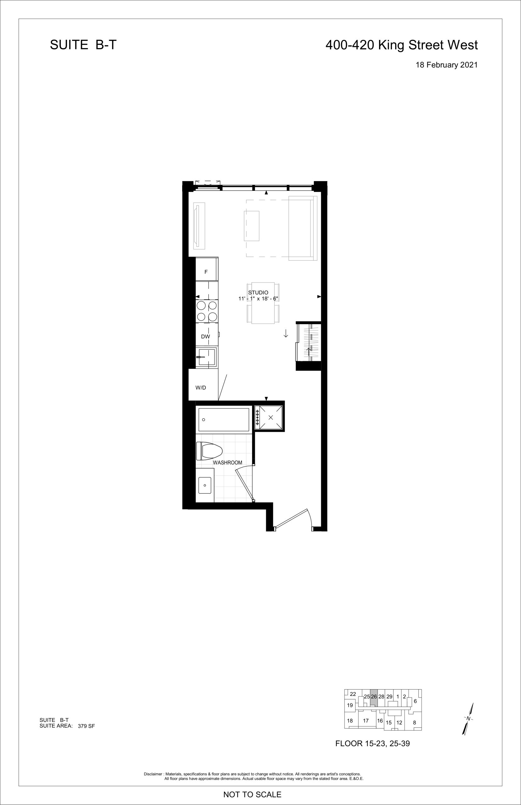 Suite B-T floor plan