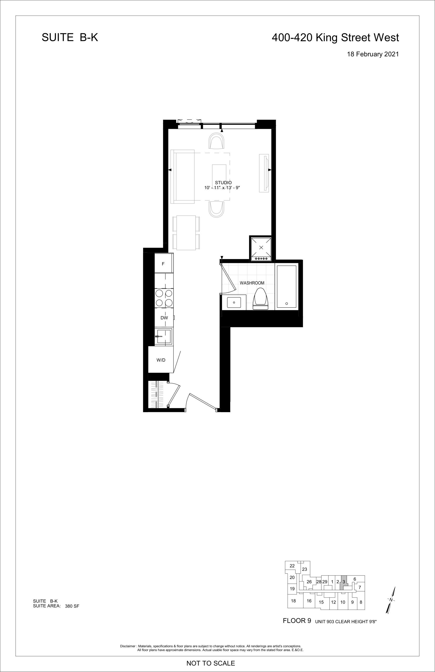 Suite B-K floor plan