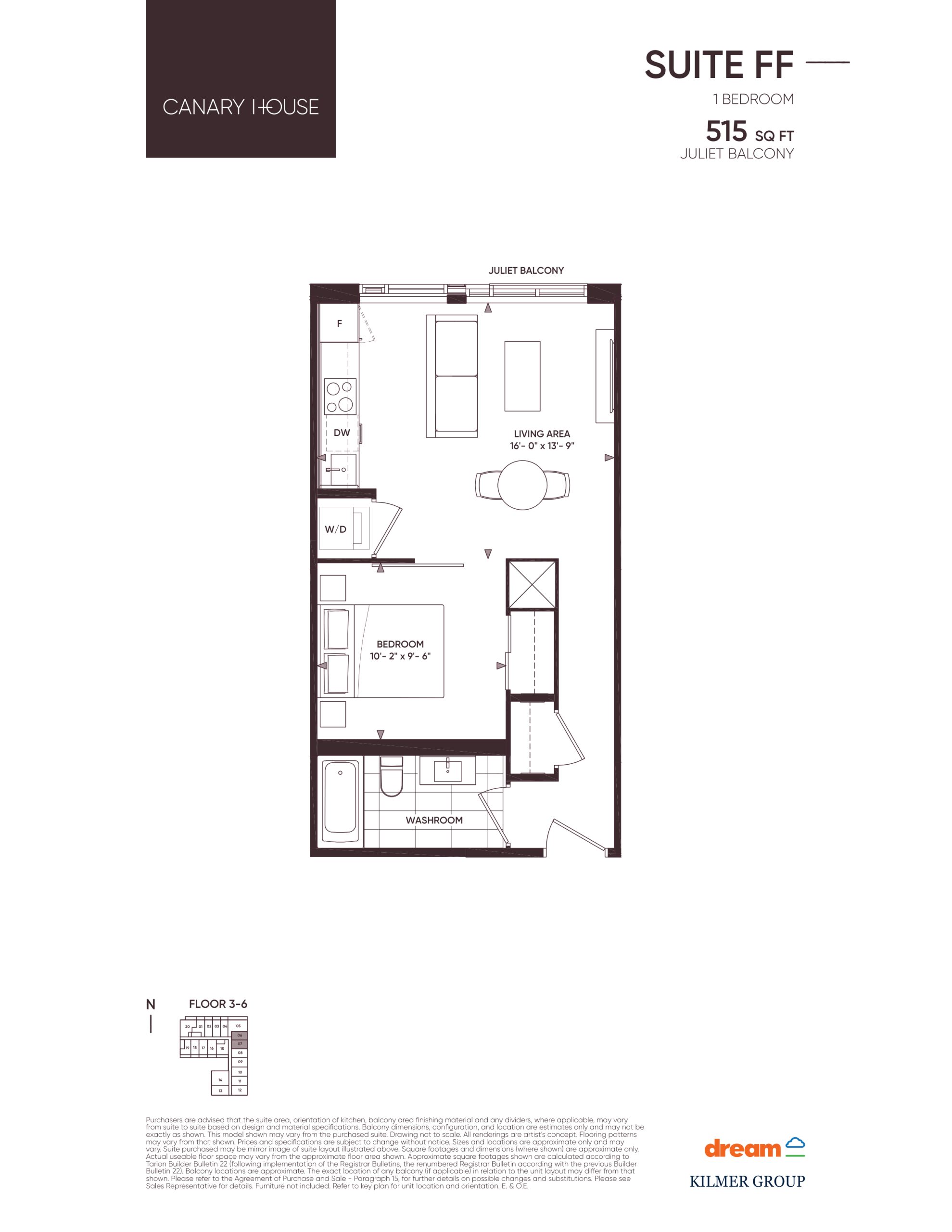 Suite FF floor plan