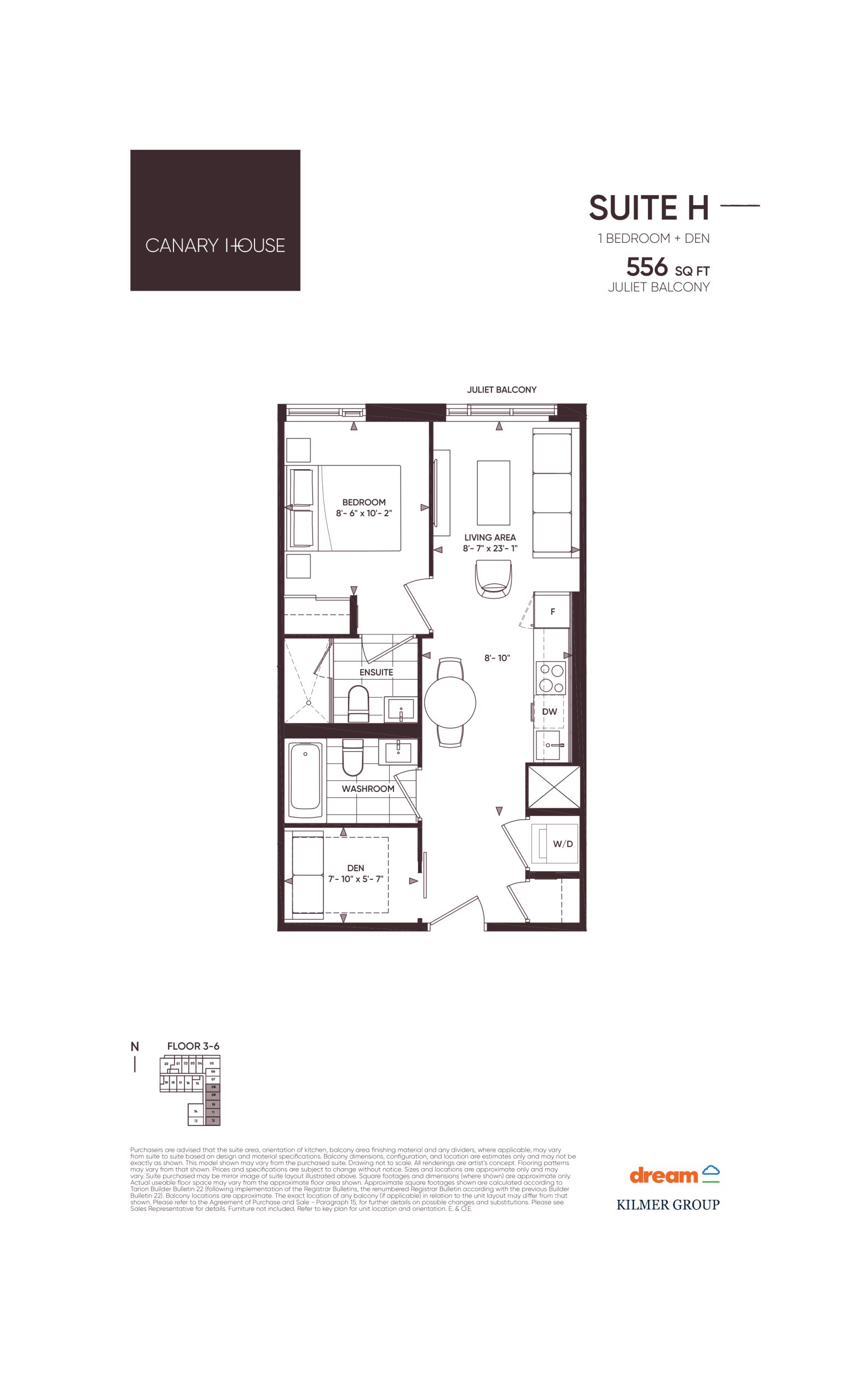 Suite H floor plan