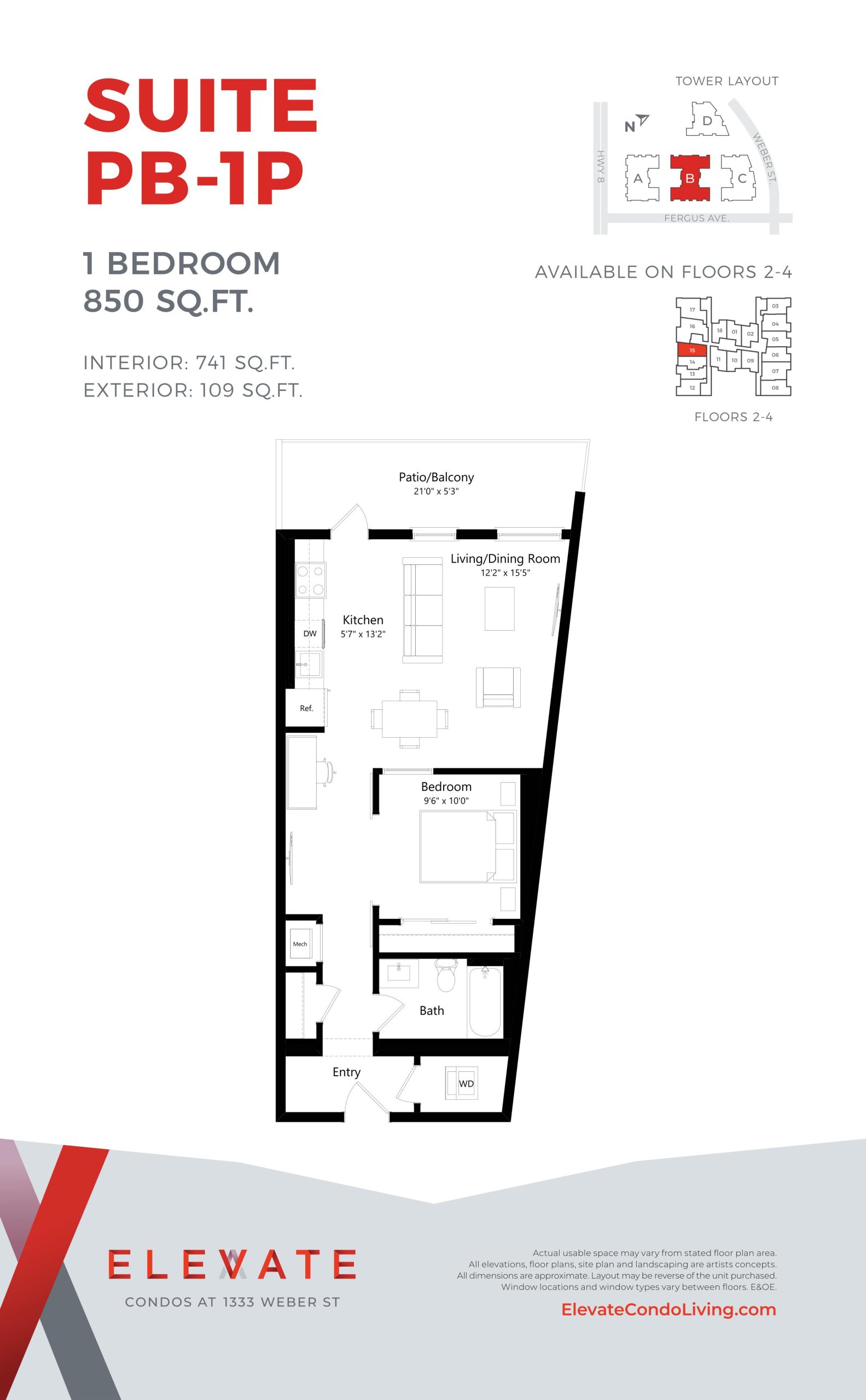 Suite PB-1P floor plan