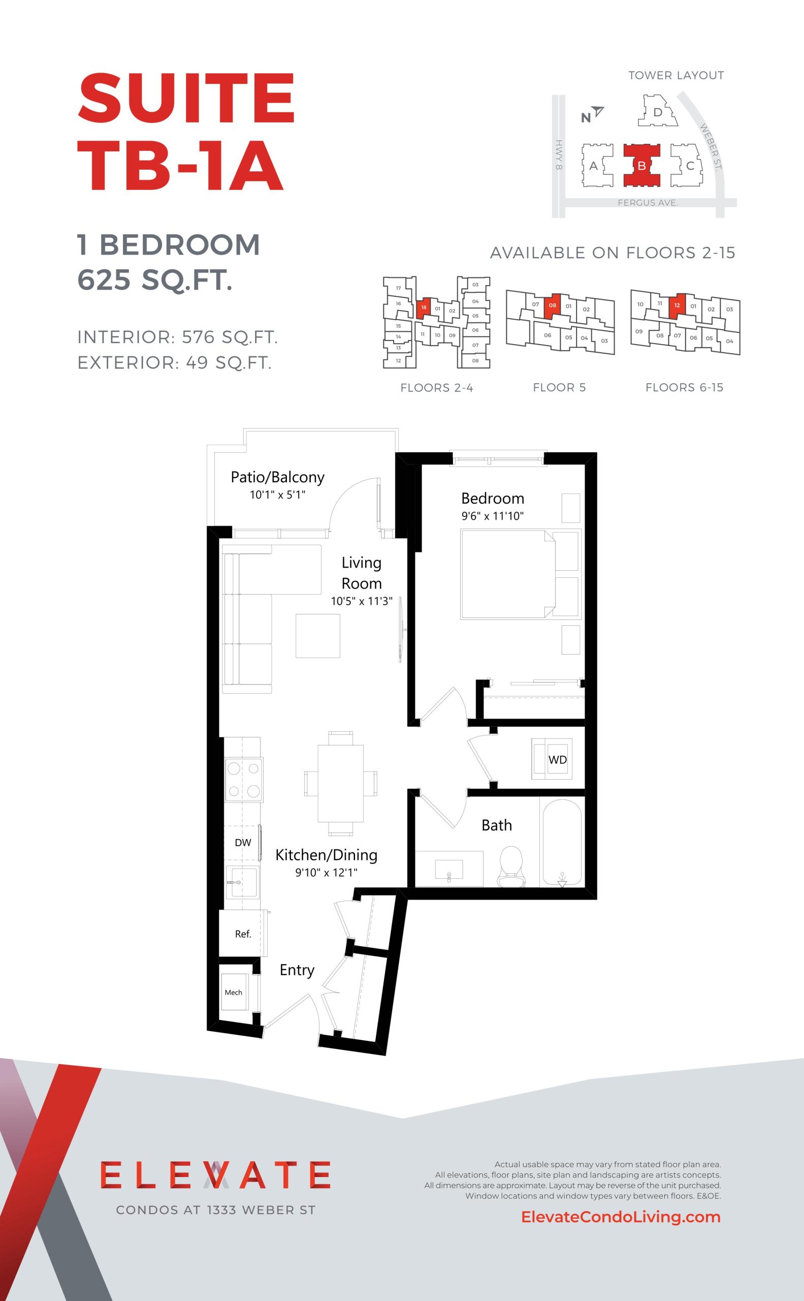 Suite TB-1A floor plan