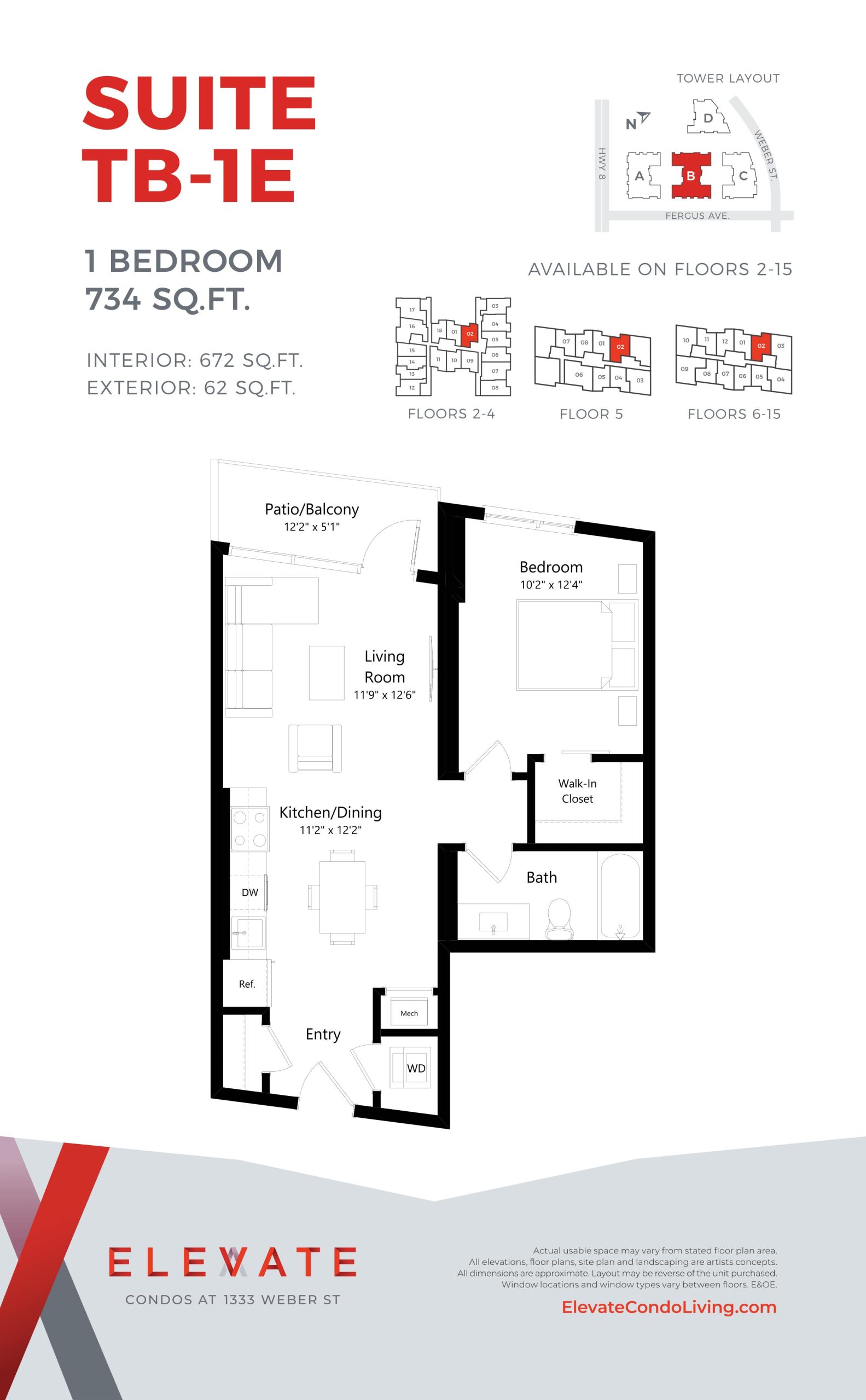Suite TB-1E floor plan