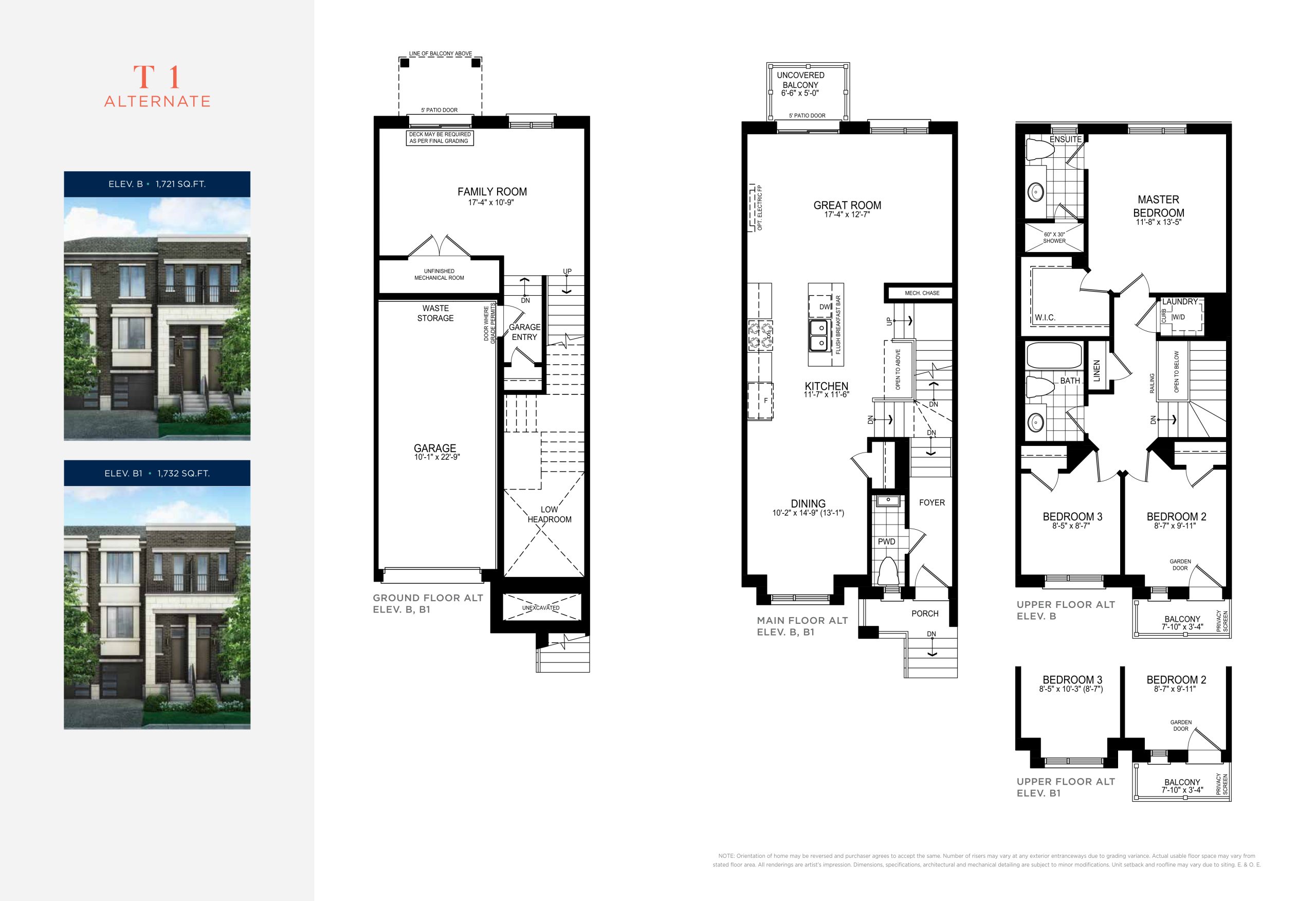 T1 Alternate floor plan