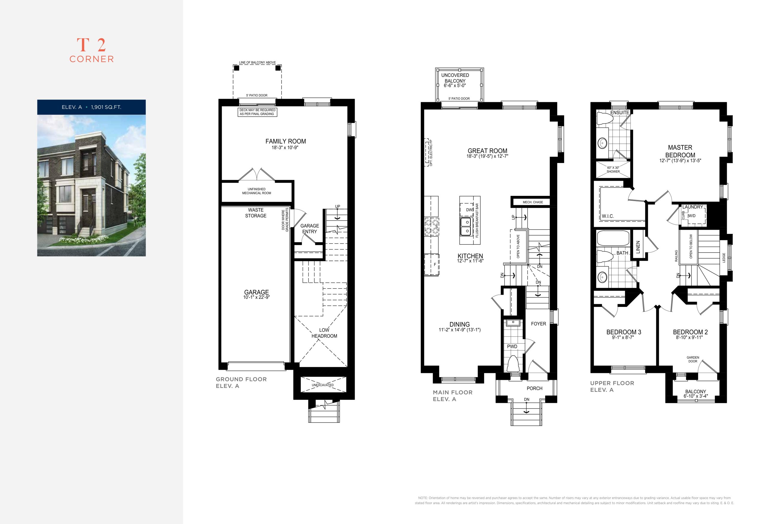 T2 Corner floor plan