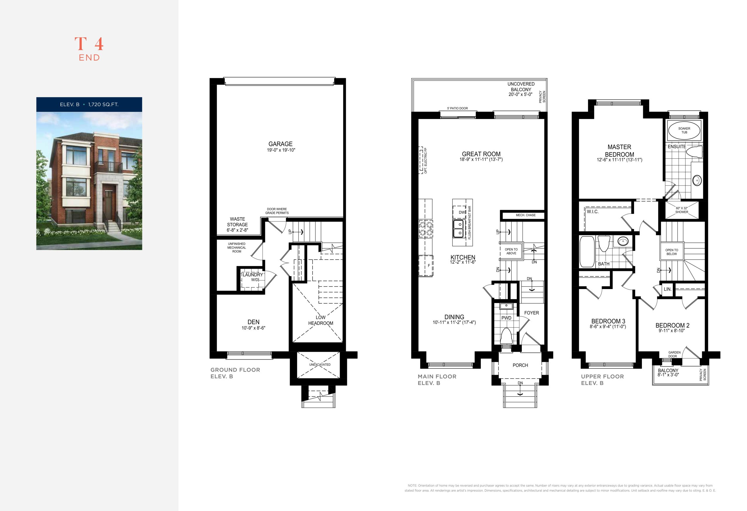 T4 End floor plan